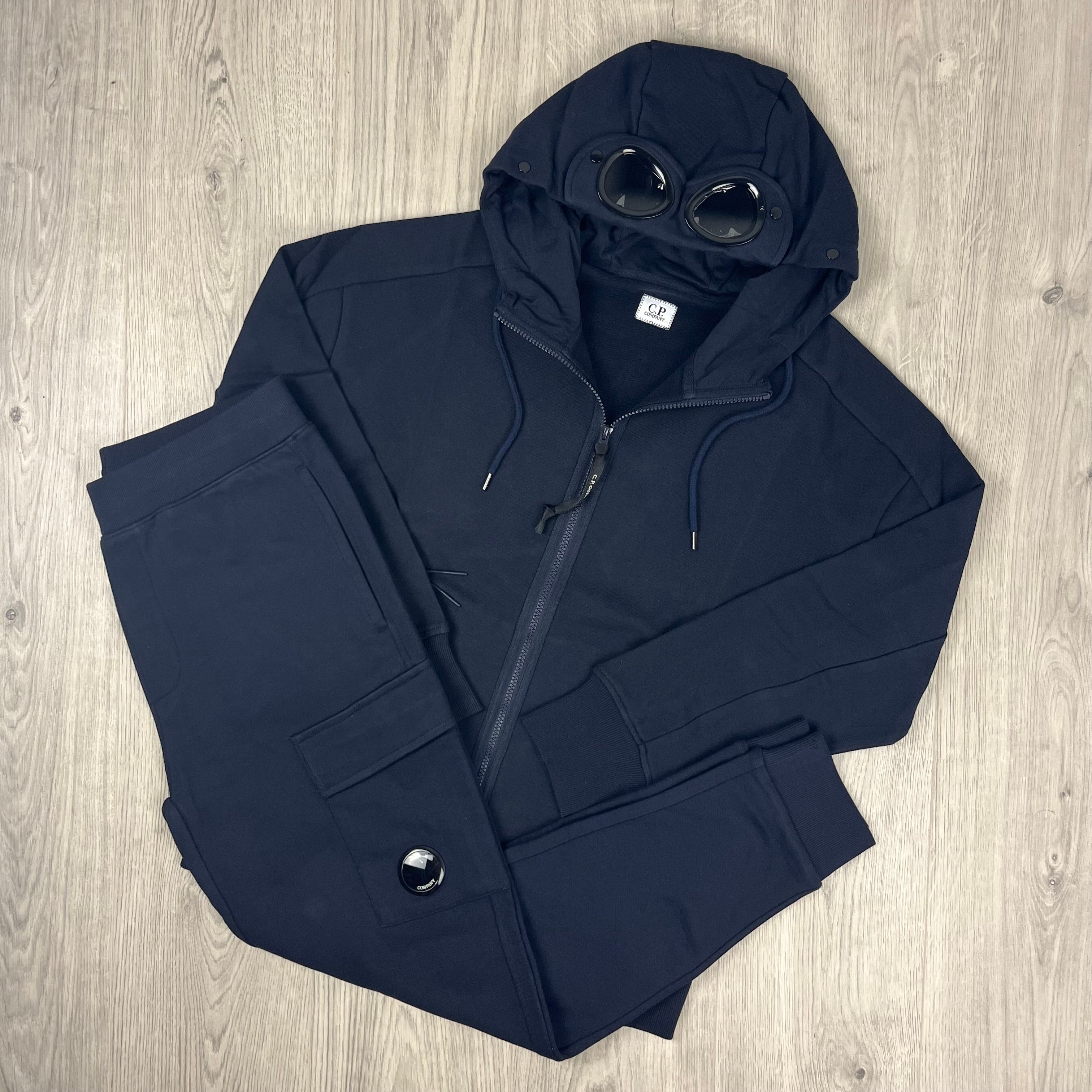 CP Company Raised Fleece Tracksuit - Navy