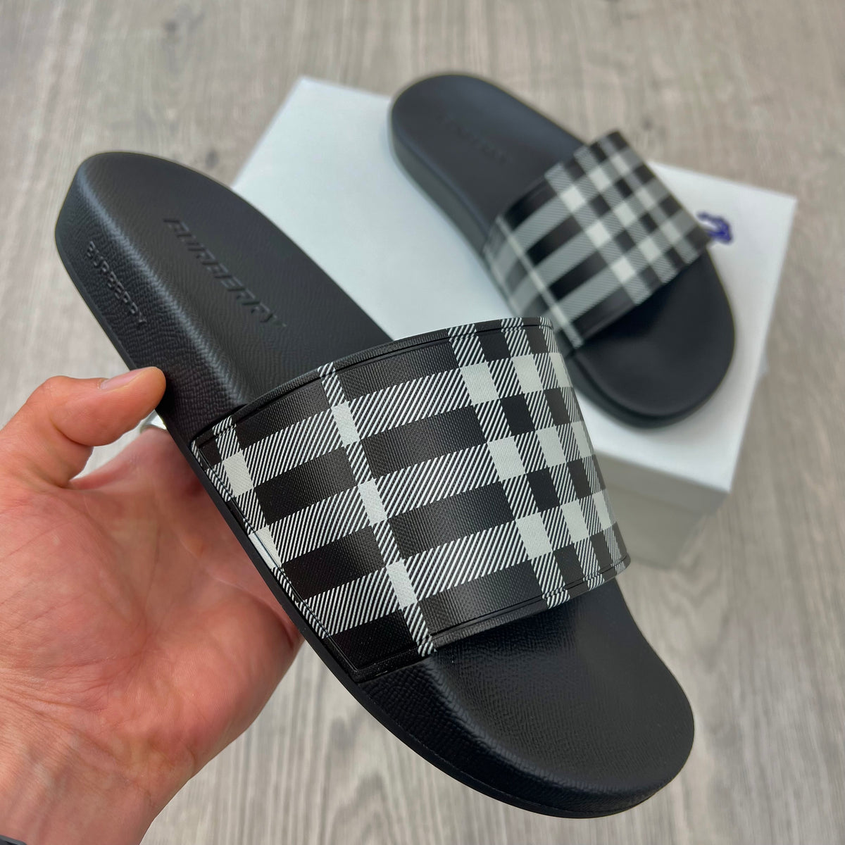 Burberry 'Furley' Slides - Black