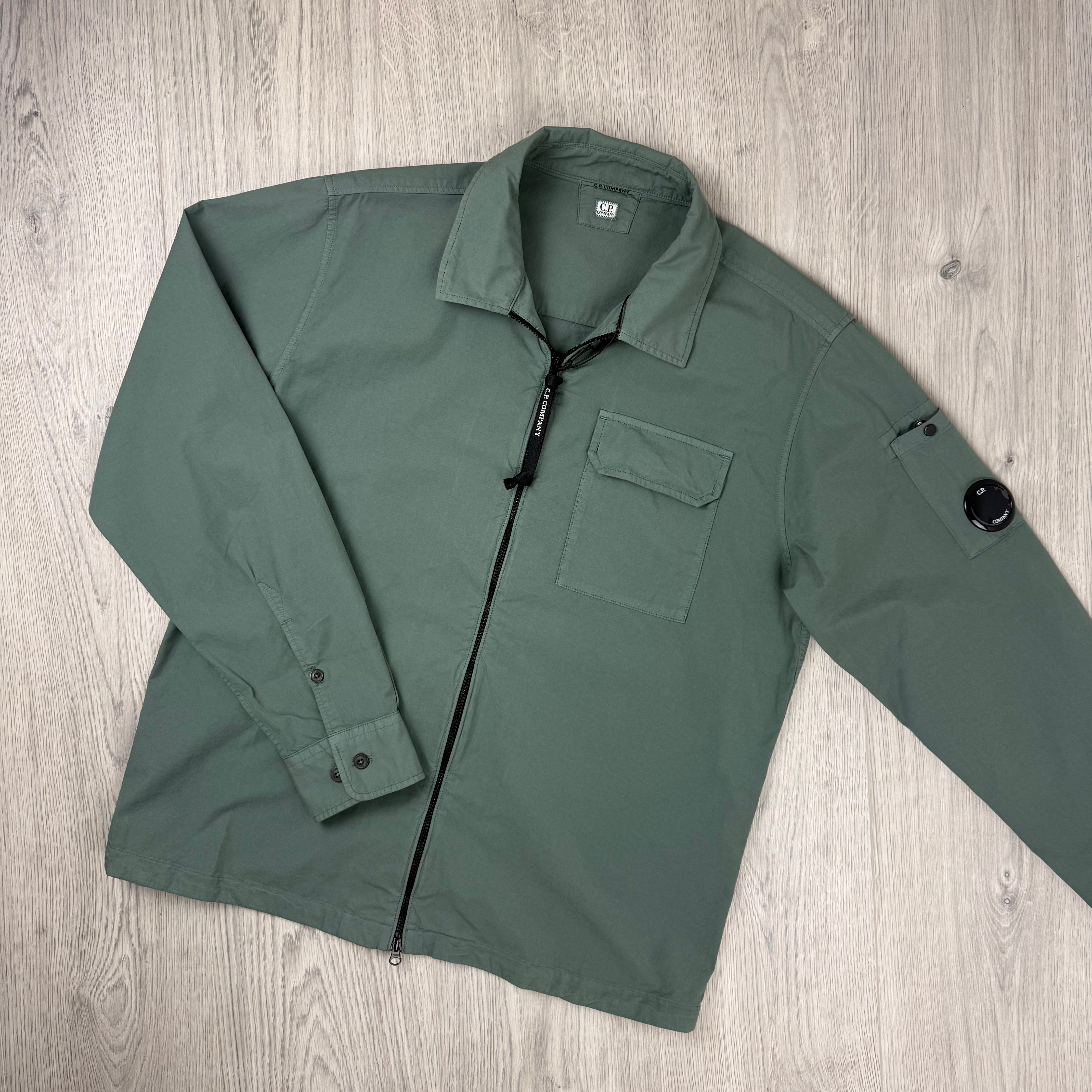 CP Company Zip Overshirt - Laurel Wreath