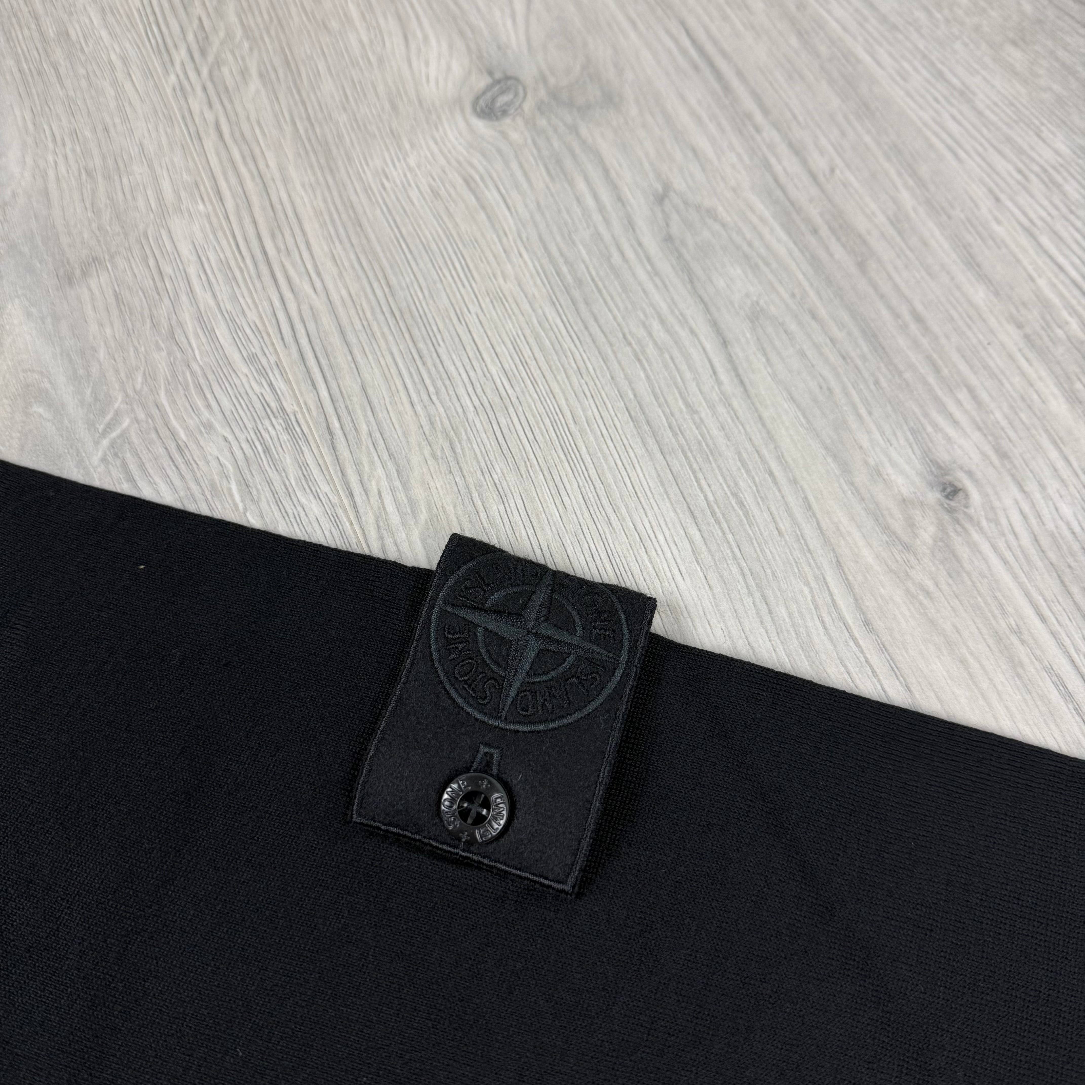 Stone Island Ghost Knit Polo Shirt - Black