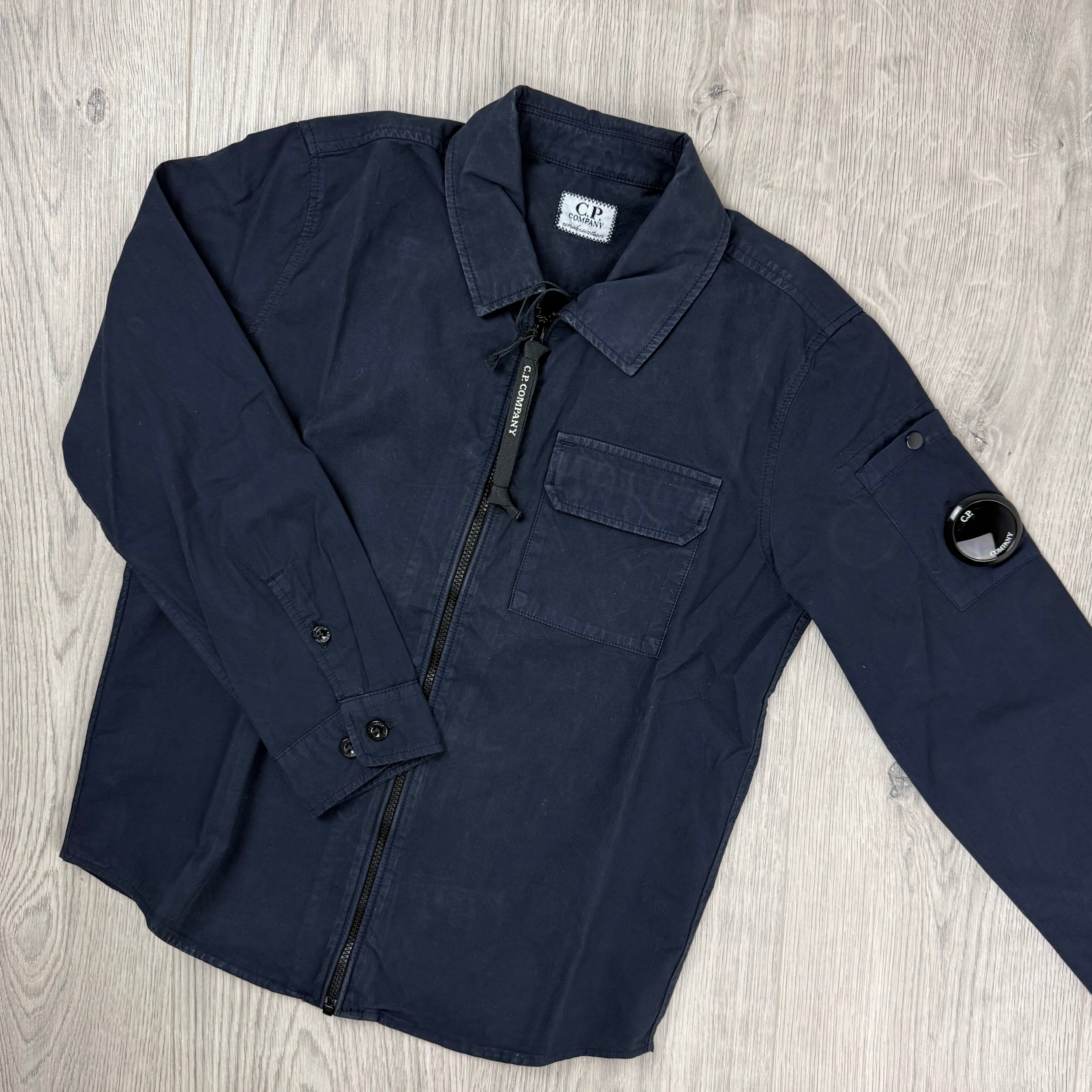 CP Company Junior Zip Overshirt - Total Eclipse