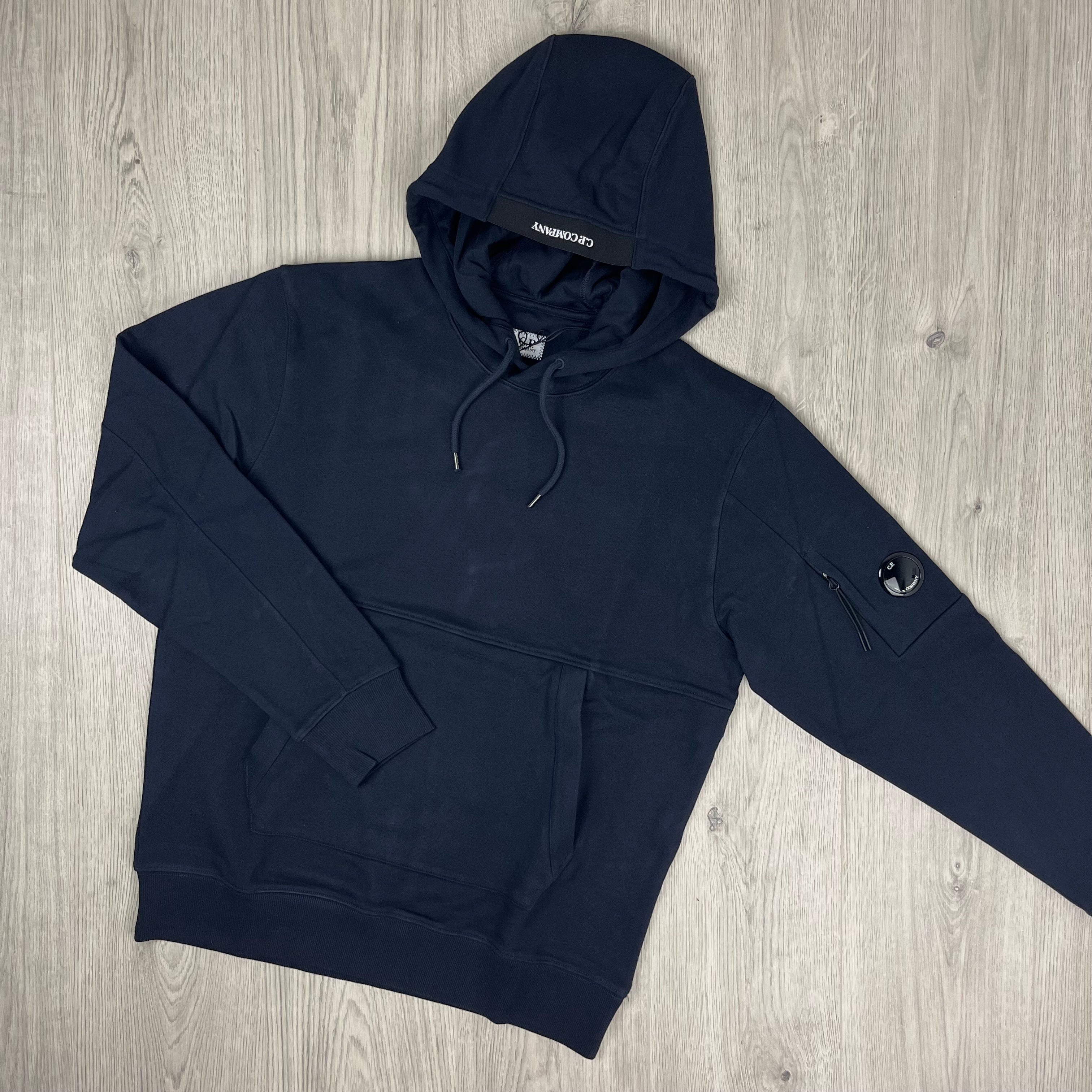 CP Company Raised Fleece Hoodie - Navy