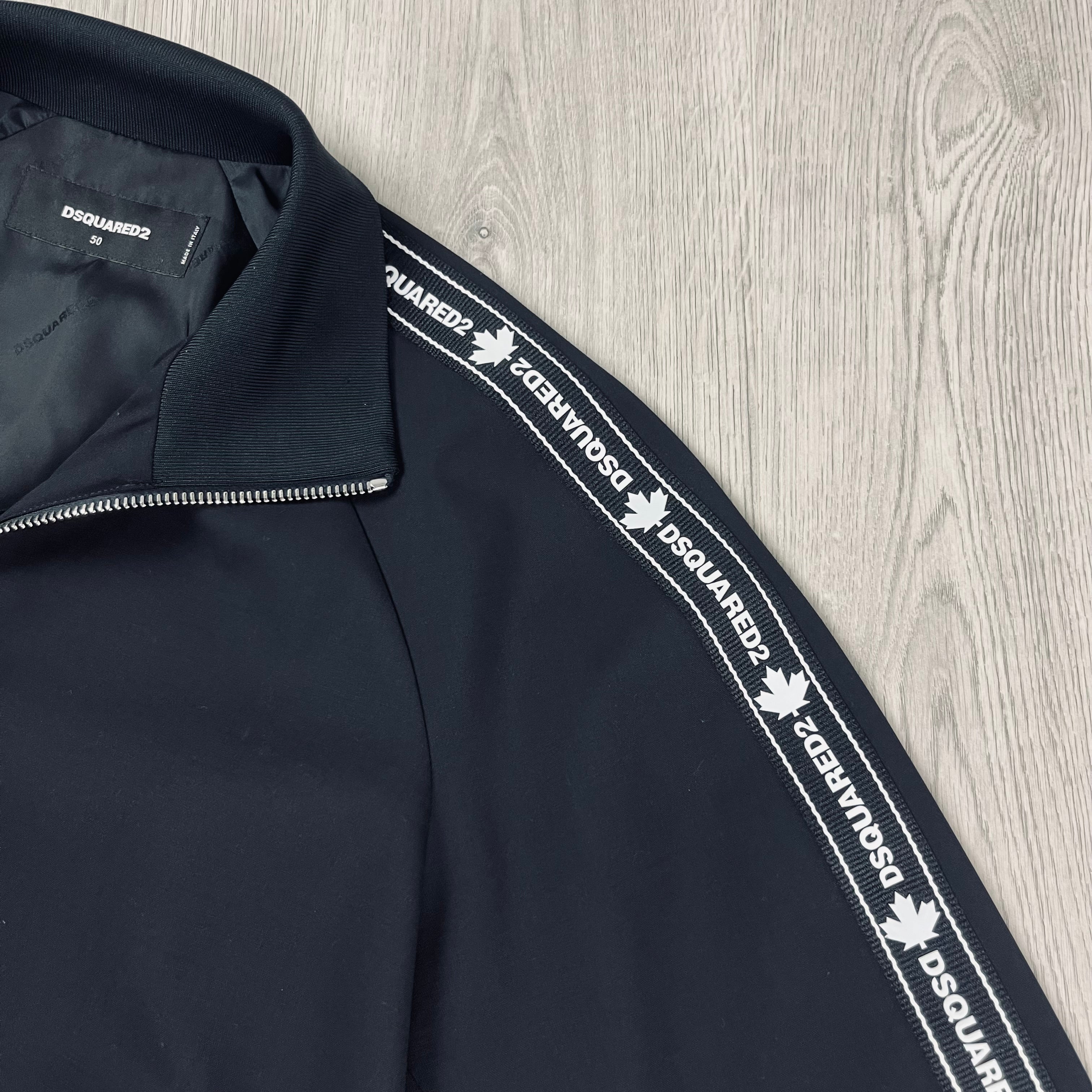 DSQUARED2 Track Jacket in Black. On sale at Open Attire.