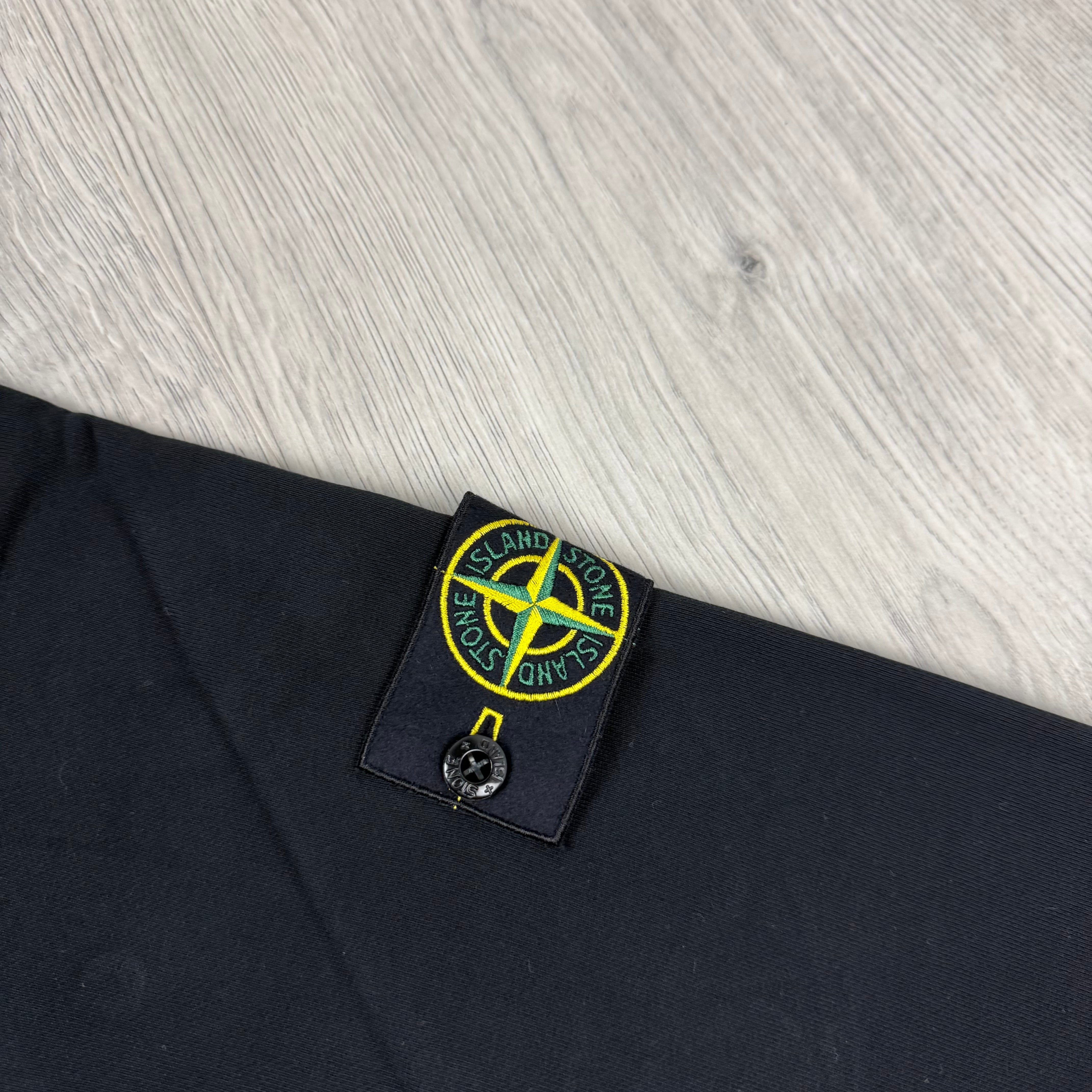 Stone Island Zip Hoodie - Black
