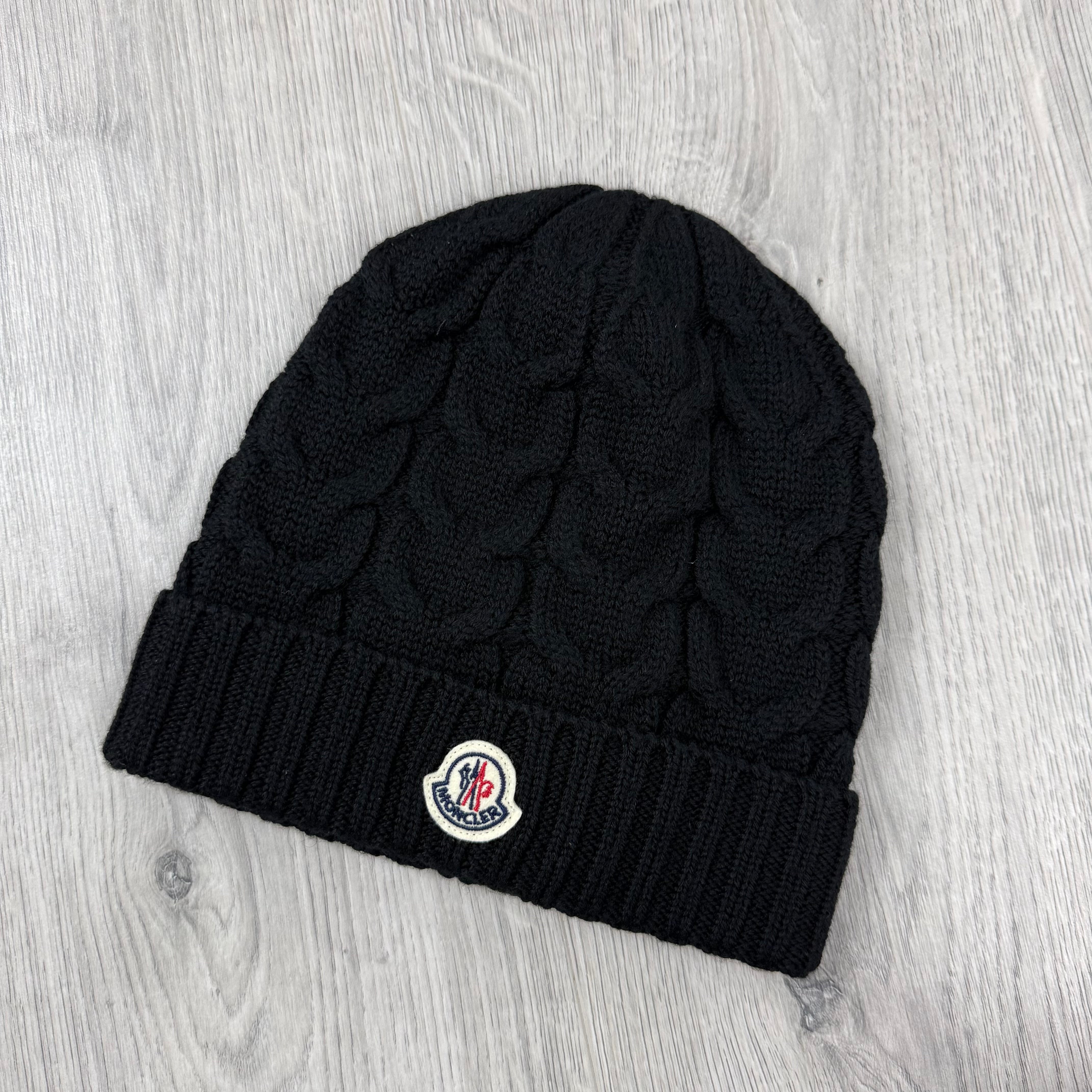 Moncler Junior Knit Beanie - Black