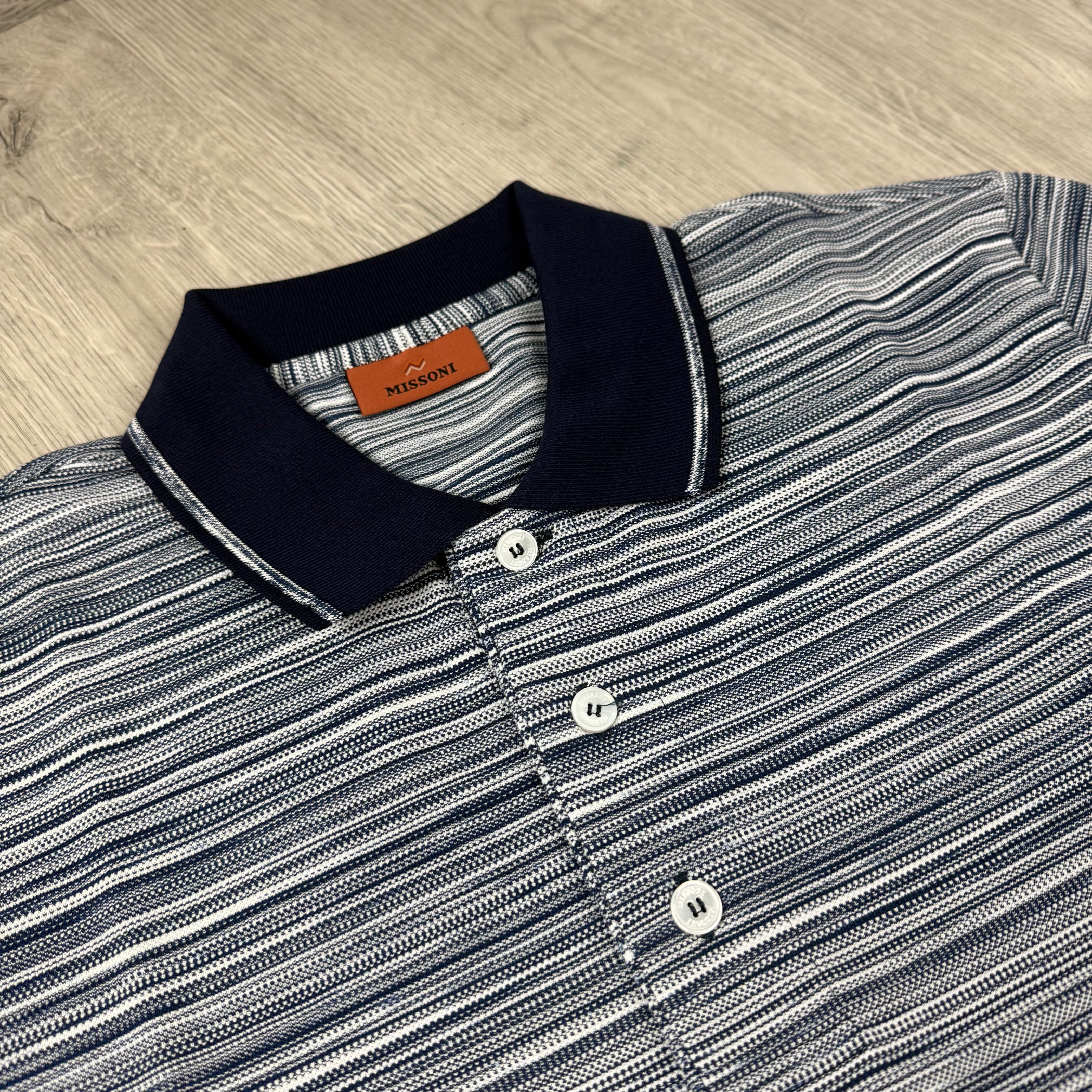Missoni Space Dye Polo Shirt - Navy