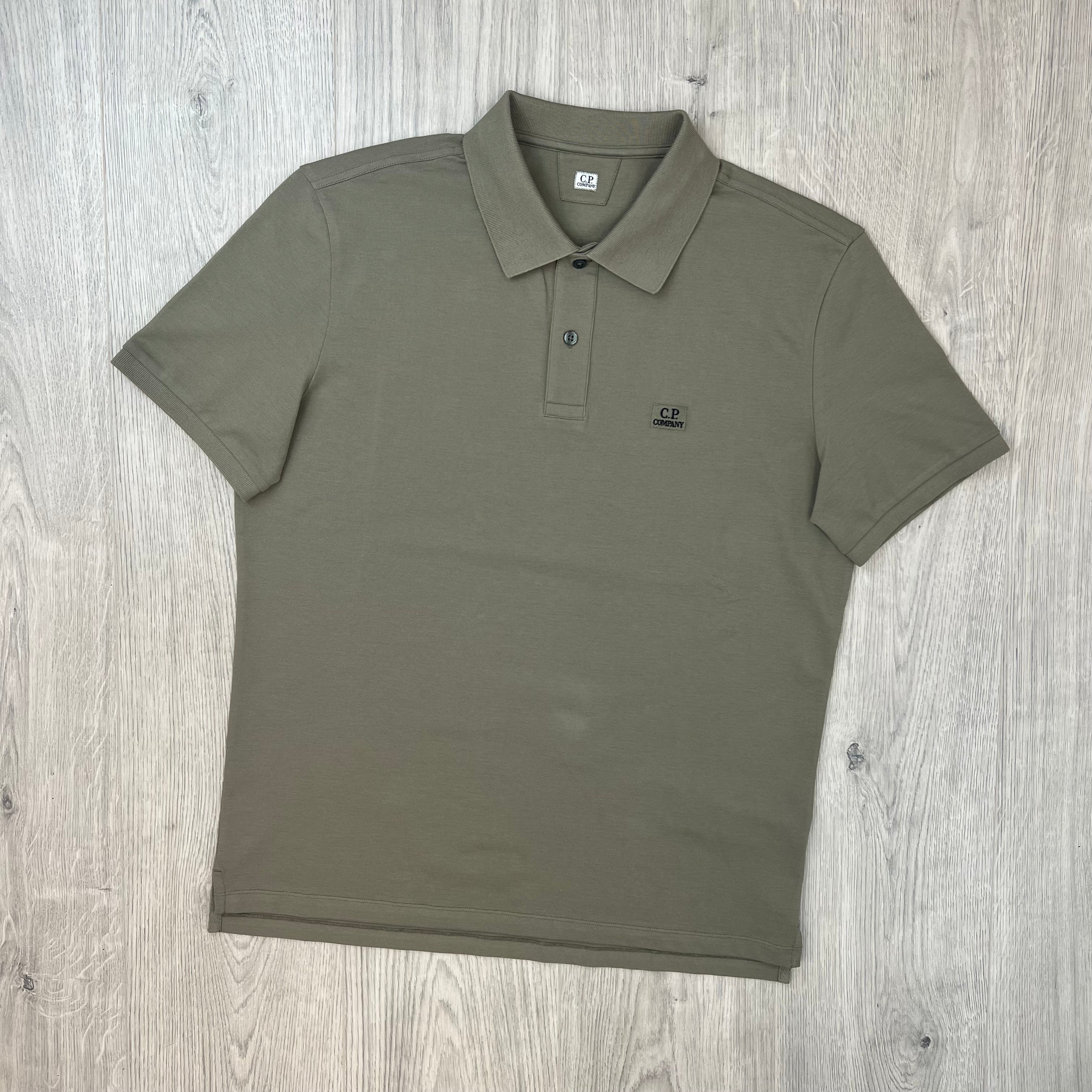 CP Company Piquet Polo Shirt - Fallen Rock