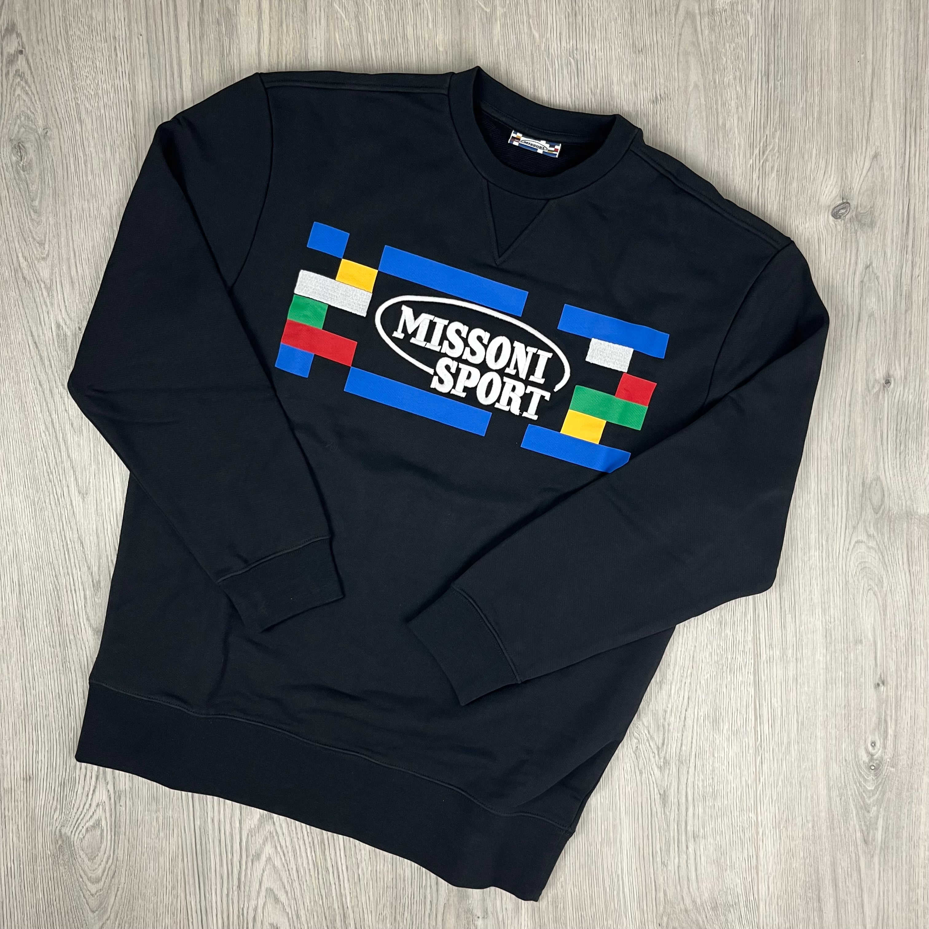 Men's Missoni Sport Sweatshirt in Black. On sale at Open Attire.