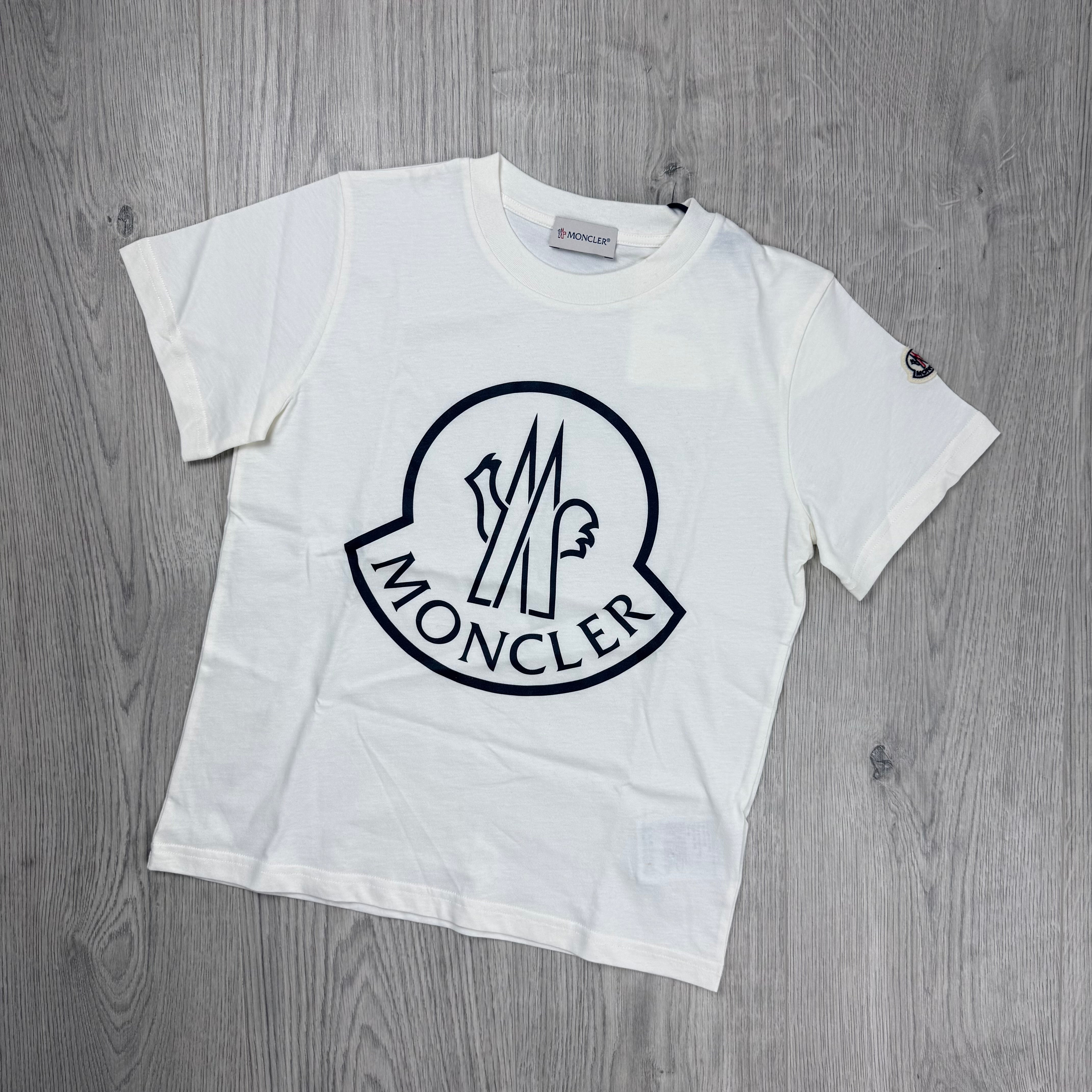 Moncler Junior Scribble T-Shirt - White