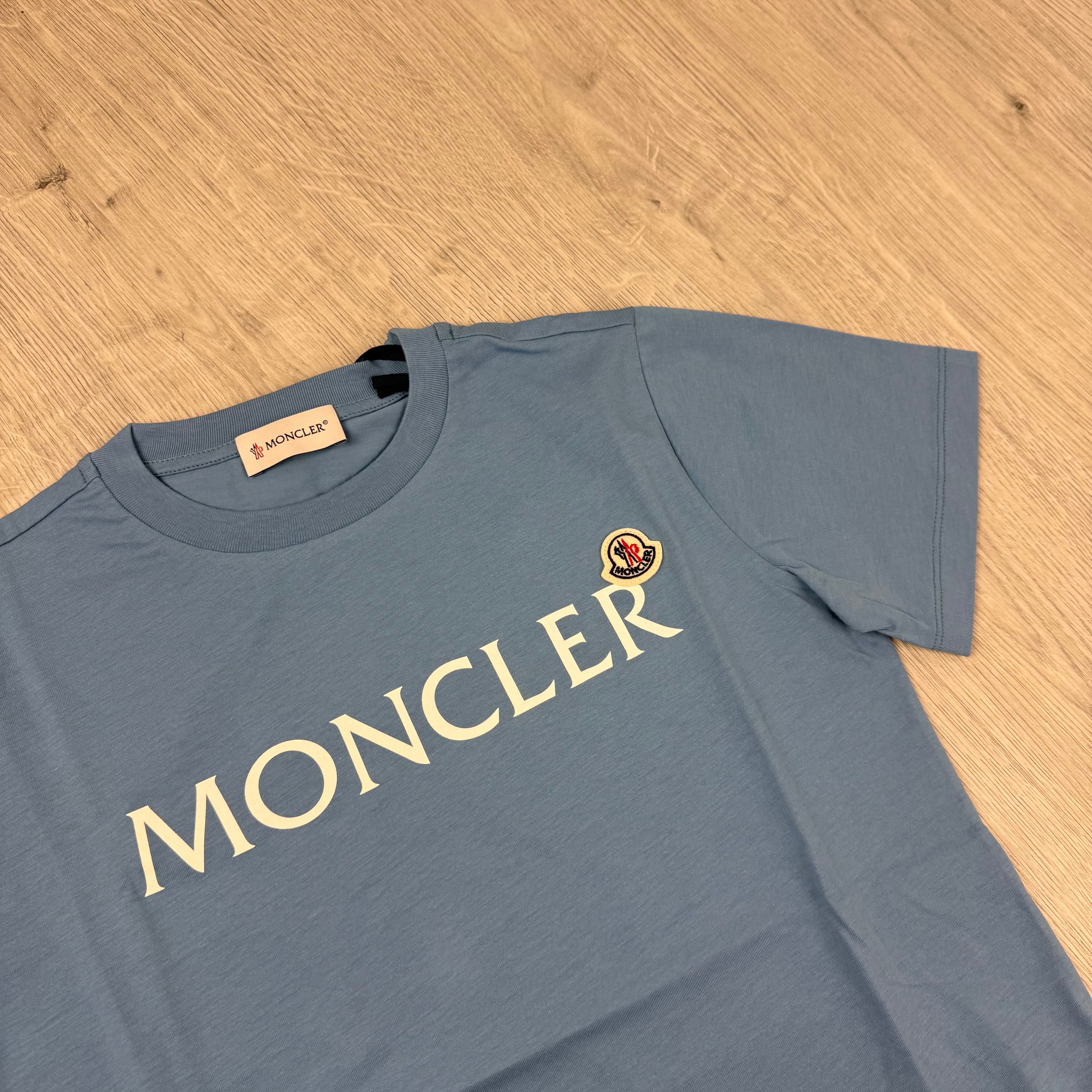 Moncler Junior Printed T-Shirt - Blue