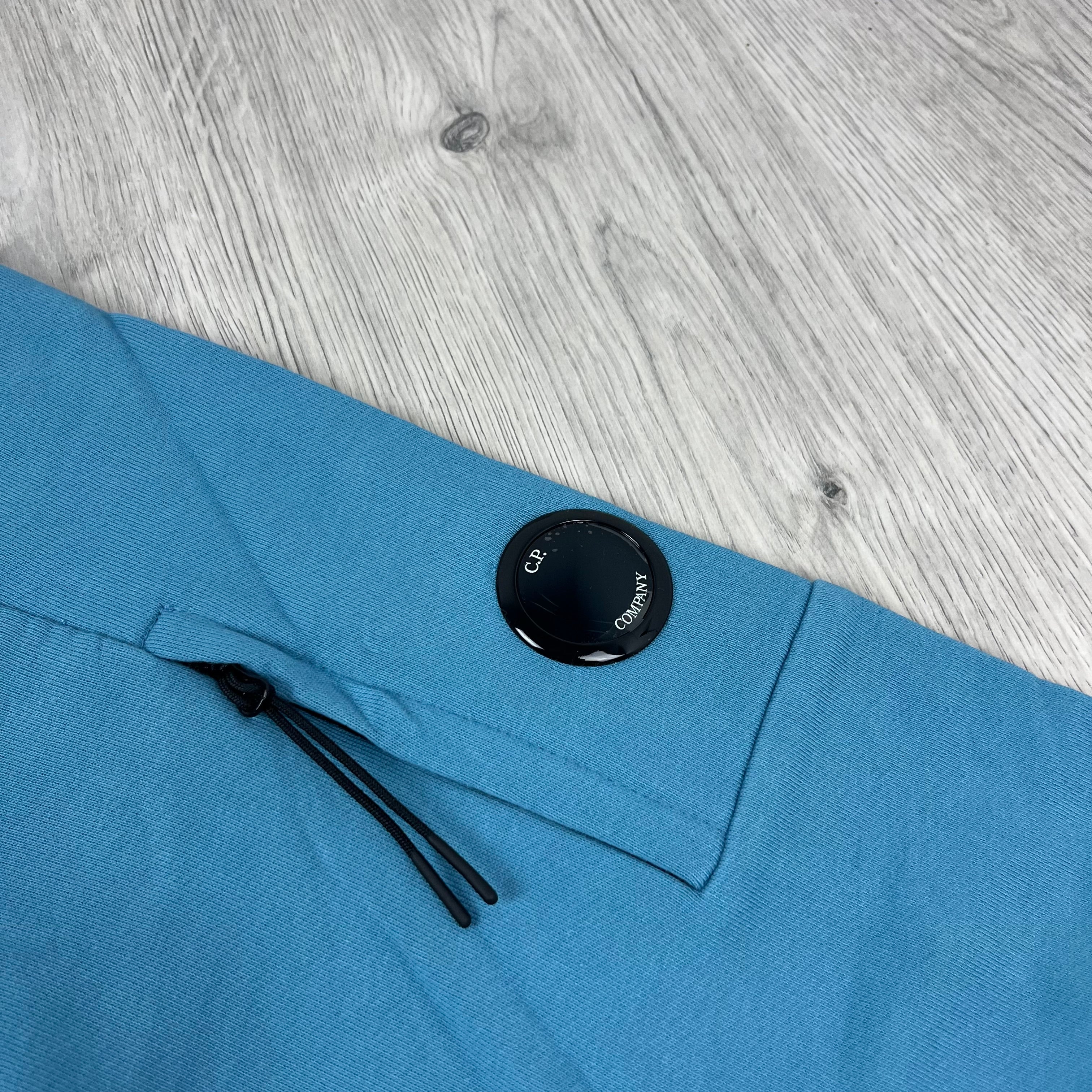 CP Company Raised Fleece Sweatshirt - Aegean Blue