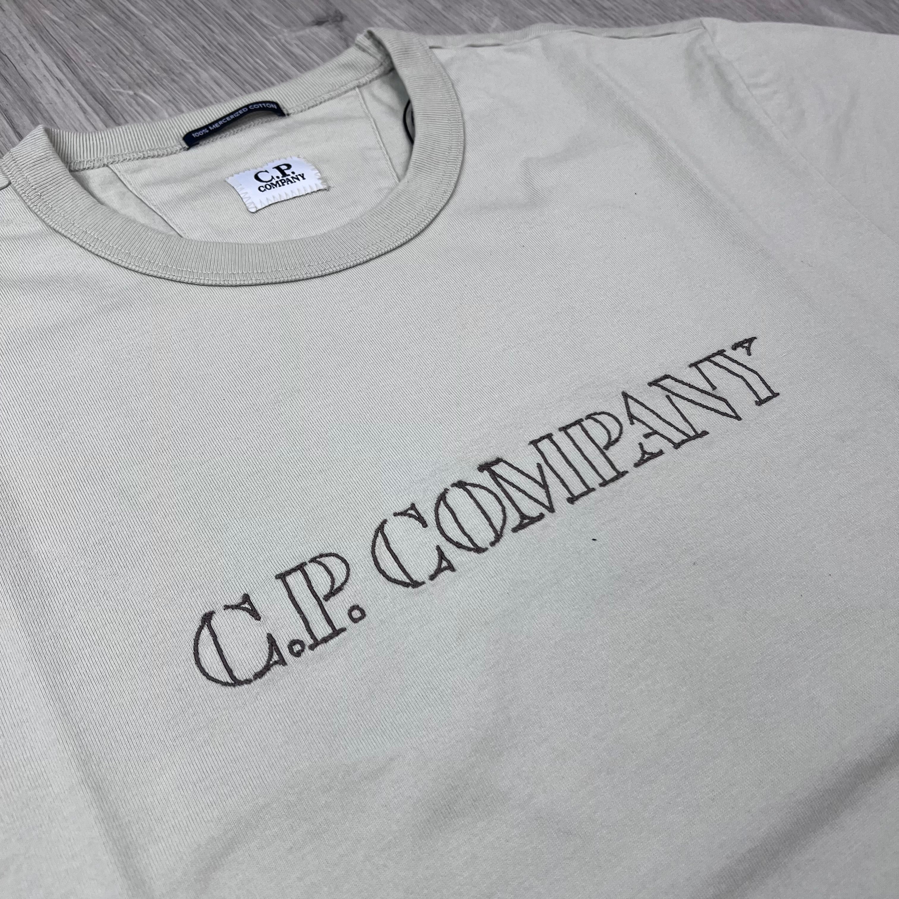 CP Company Logo T-Shirt - Silver Birch