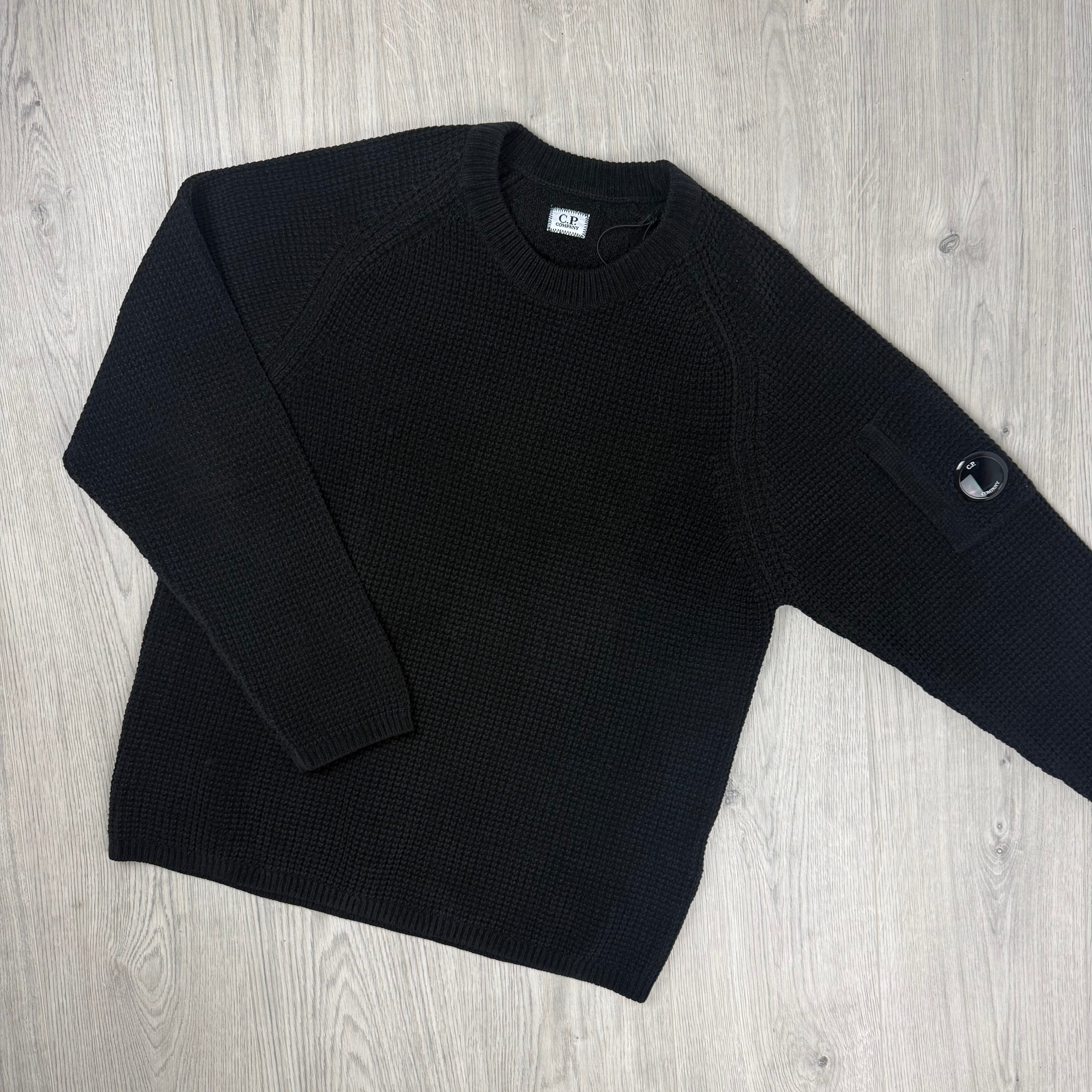 CP Company Chenille Knit Sweatshirt - Black