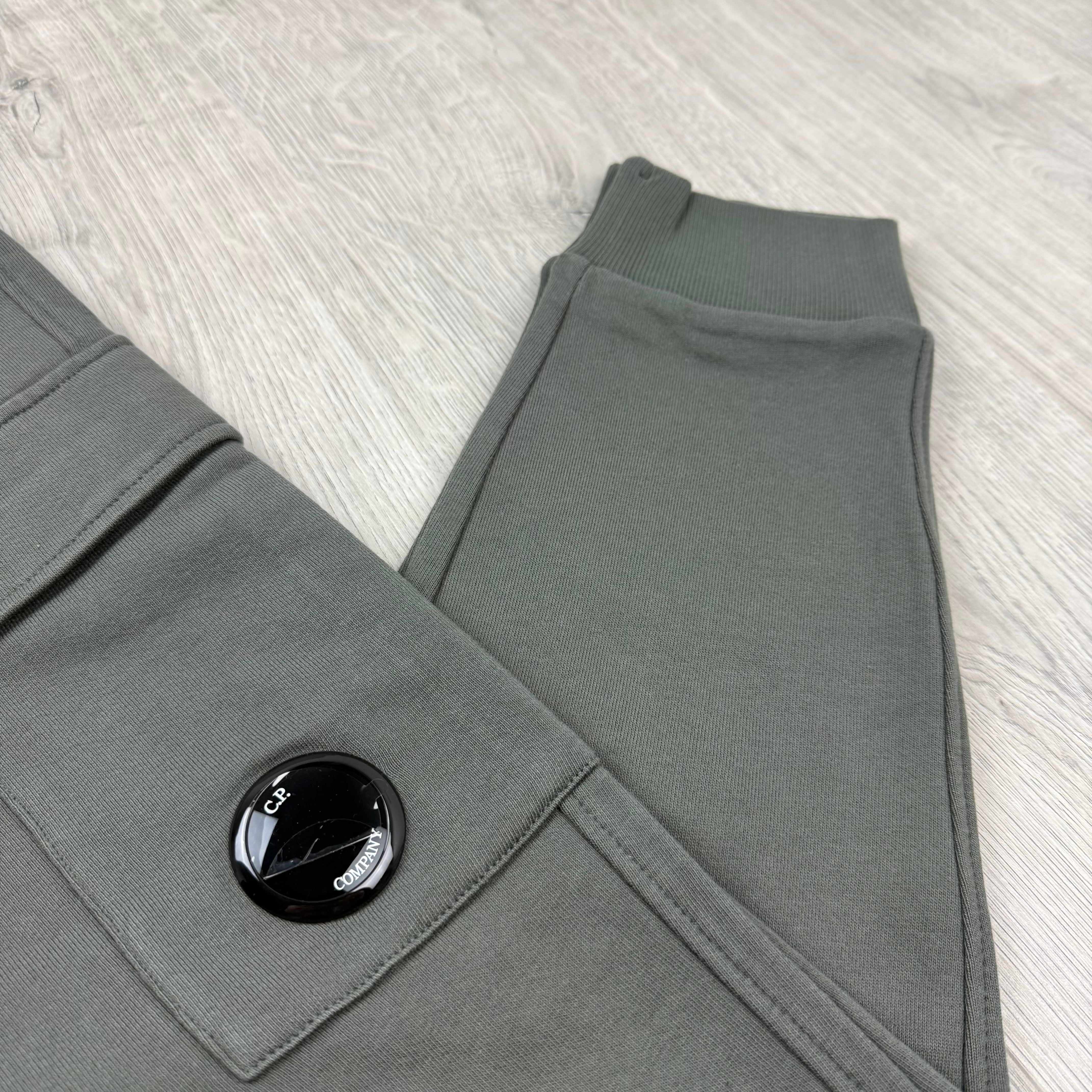 CP Company Raised Fleece Sweatpants - Gunmetal
