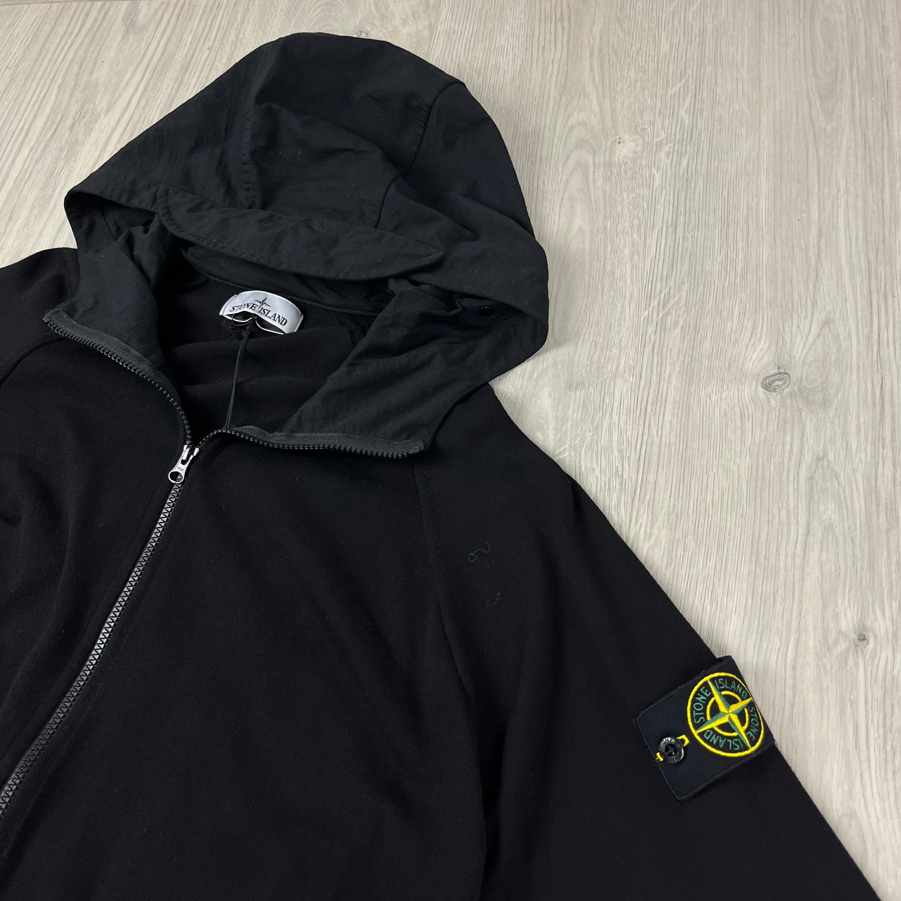 Stone Island Knit Hoodie - Black