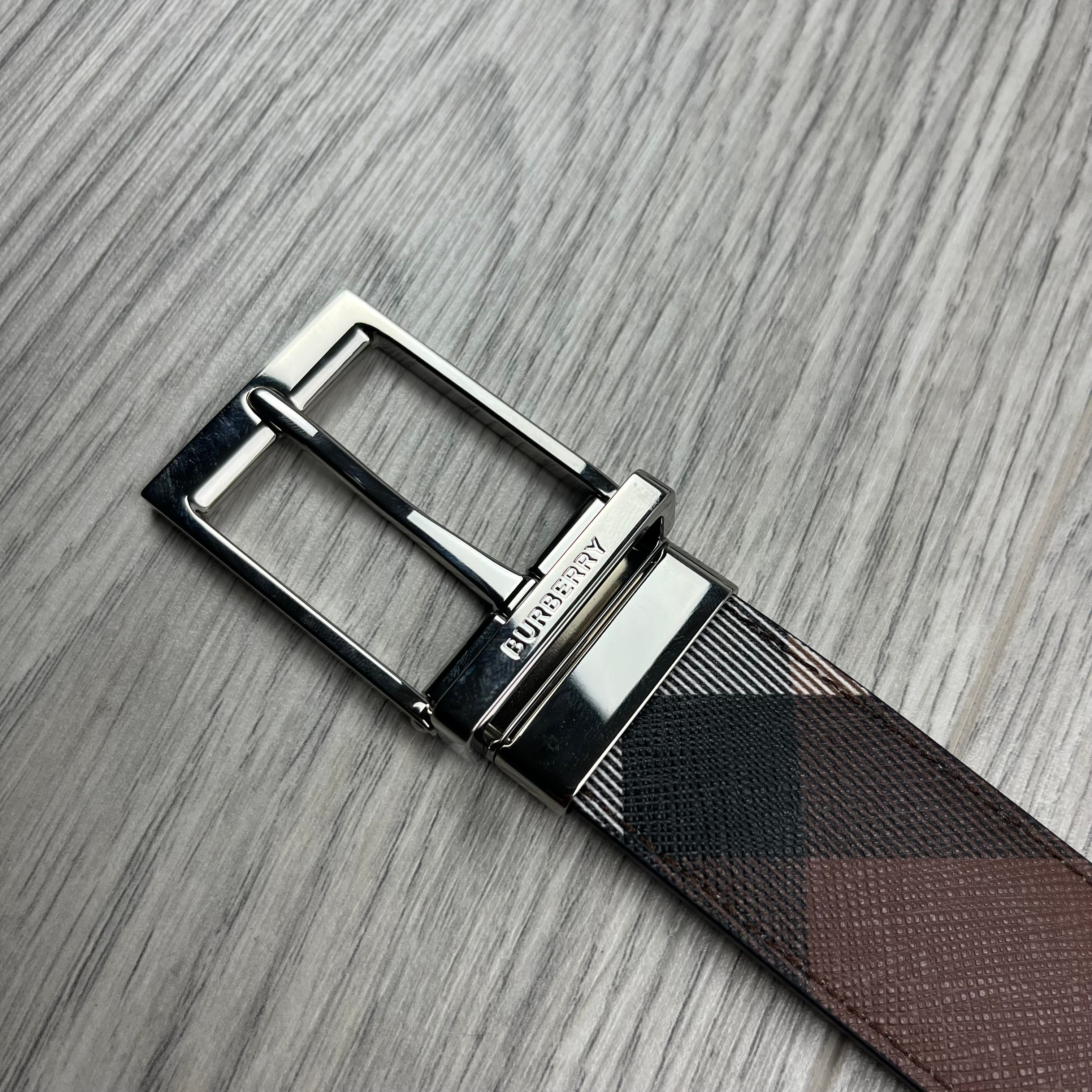 Burberry Reversible Louis Belt - Birch Brown