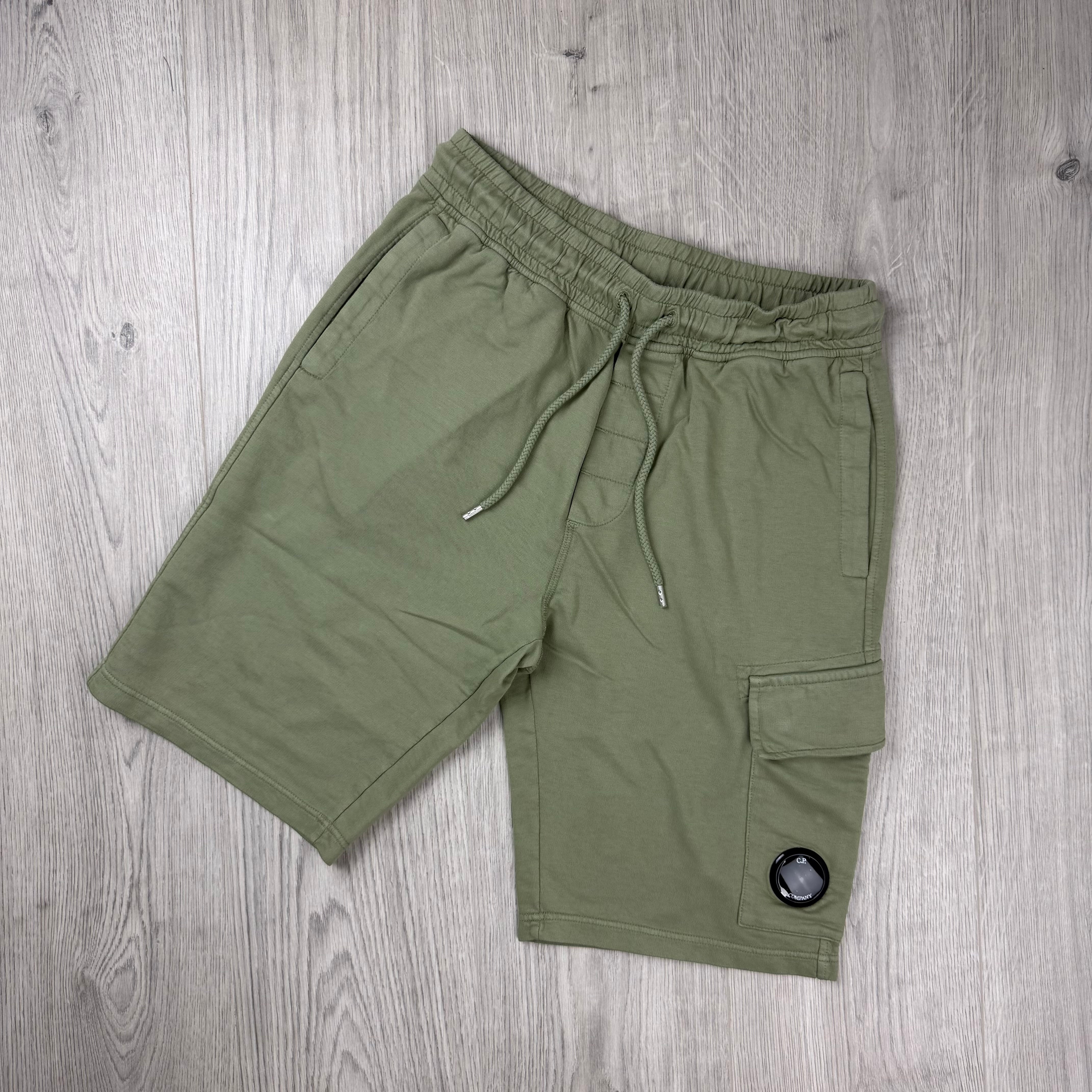 CP Company Jersey Shorts - Moss Grey