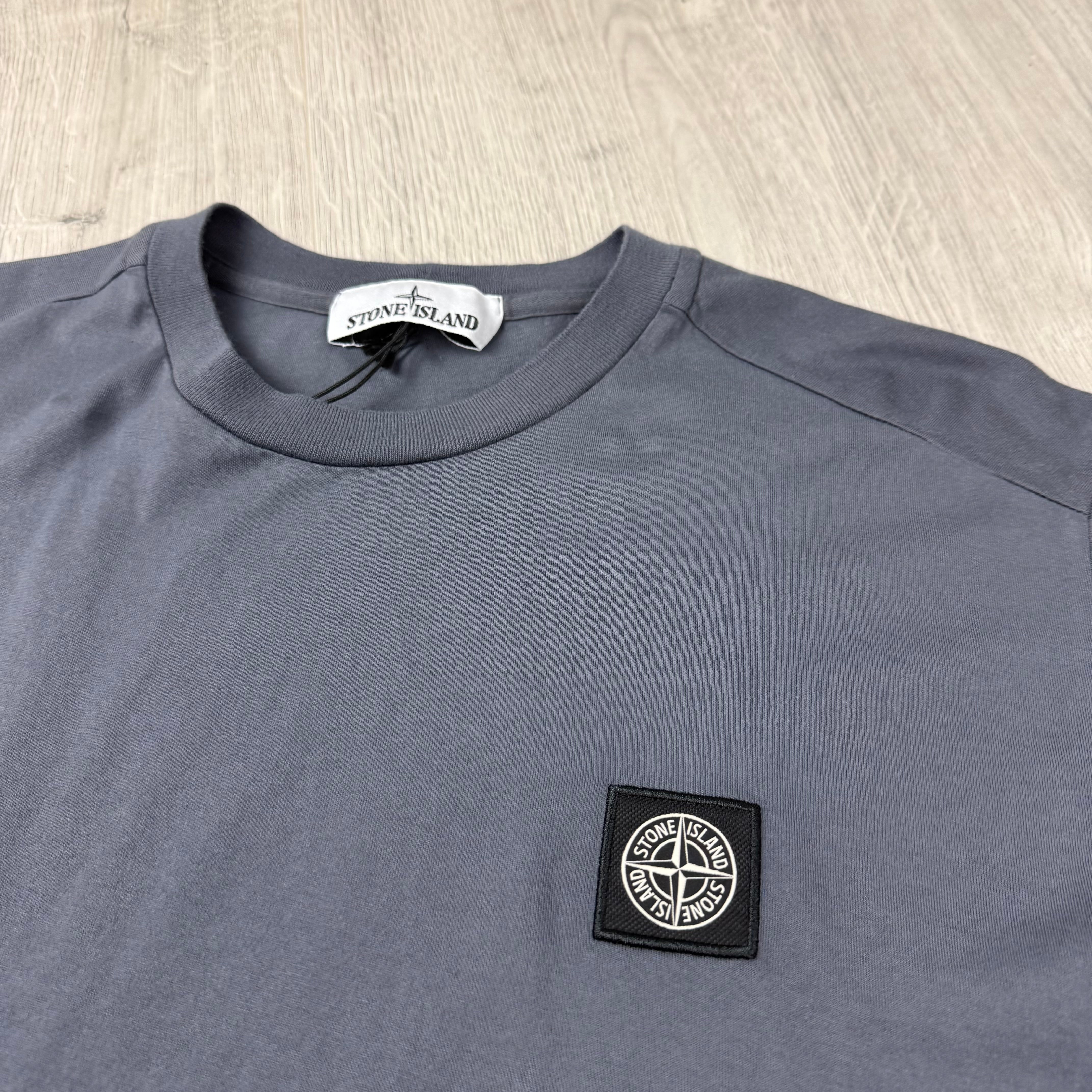Stone Island Patch T-Shirt - Blue Grey