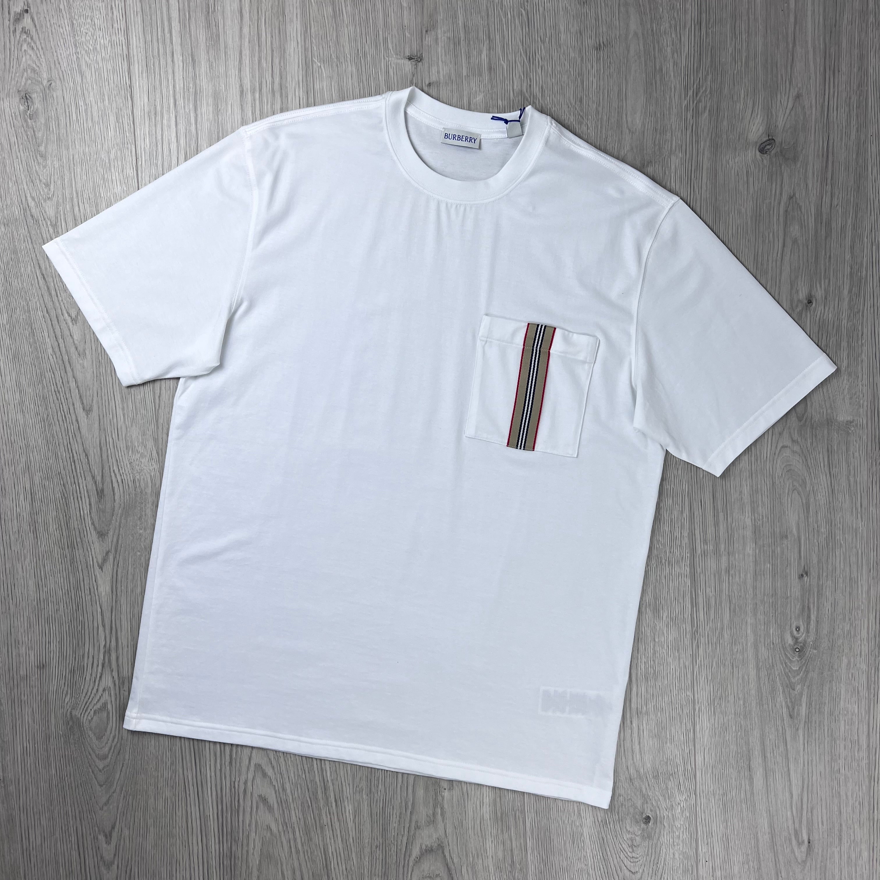 Burberry Striped T-Shirt - White