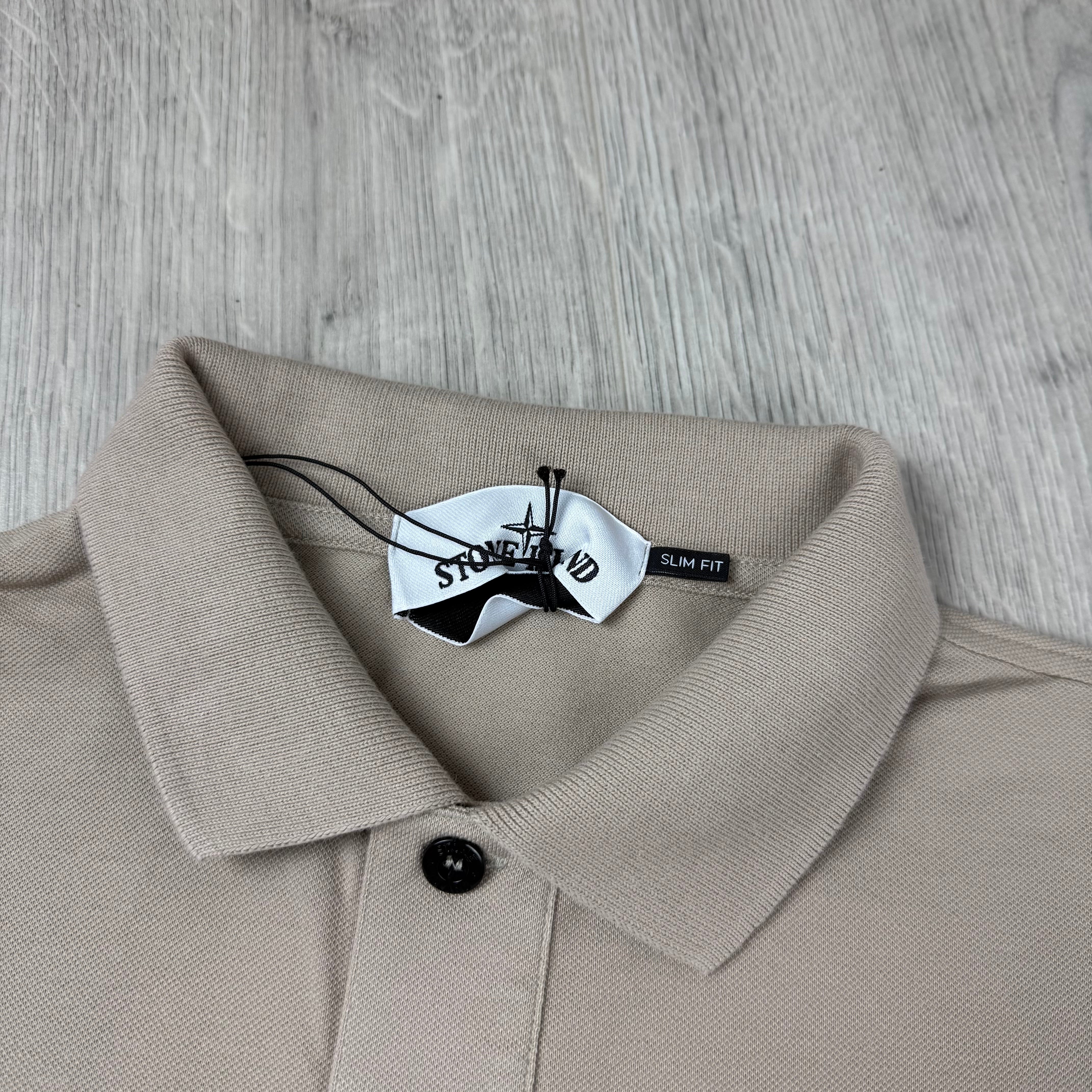 Stone Island Patch Polo Shirt - Desert