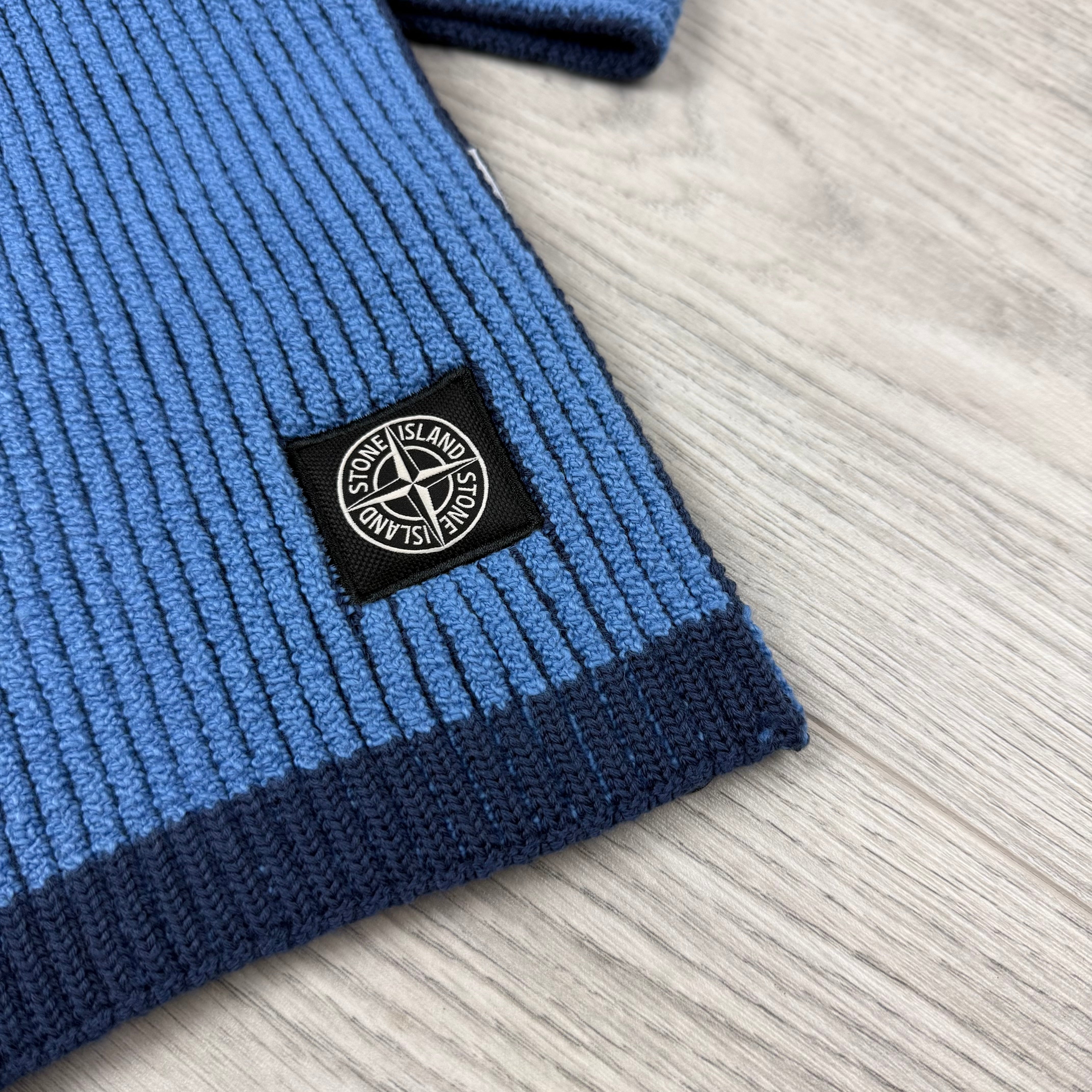 Stone Island Vanisé Rib Scarf - Steel Blue