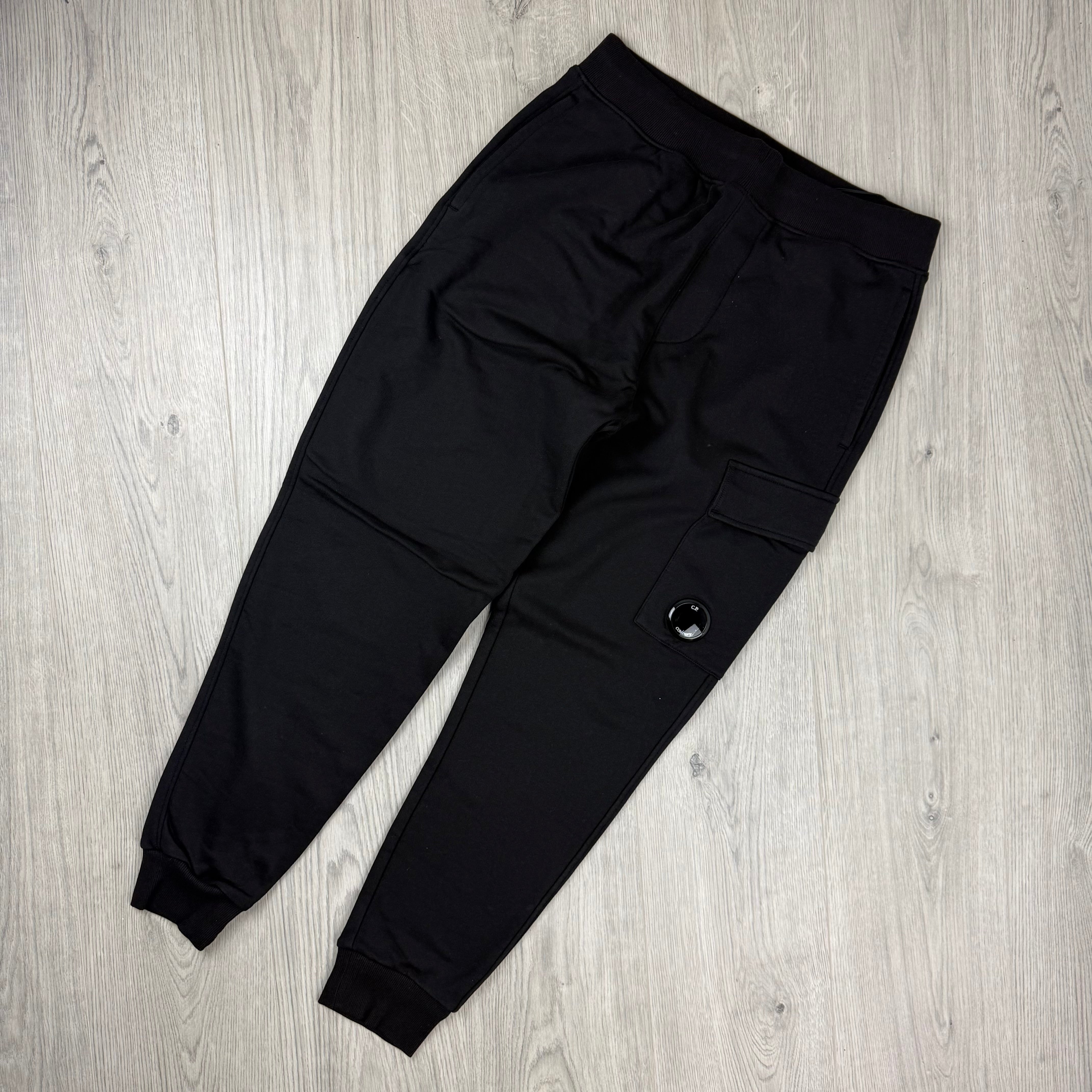 CP Company Raised Fleece Sweatpants - Black
