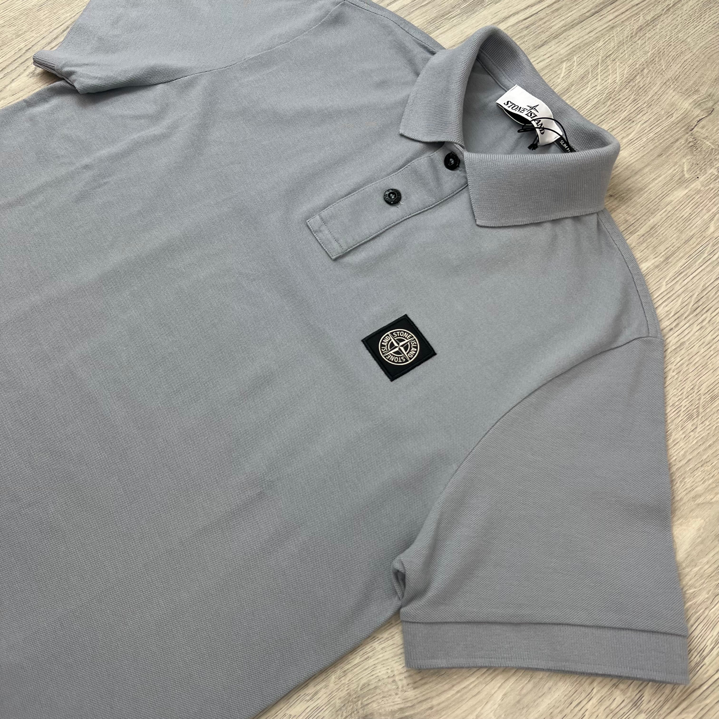 Stone Island Patch Polo Shirt - Ash Grey