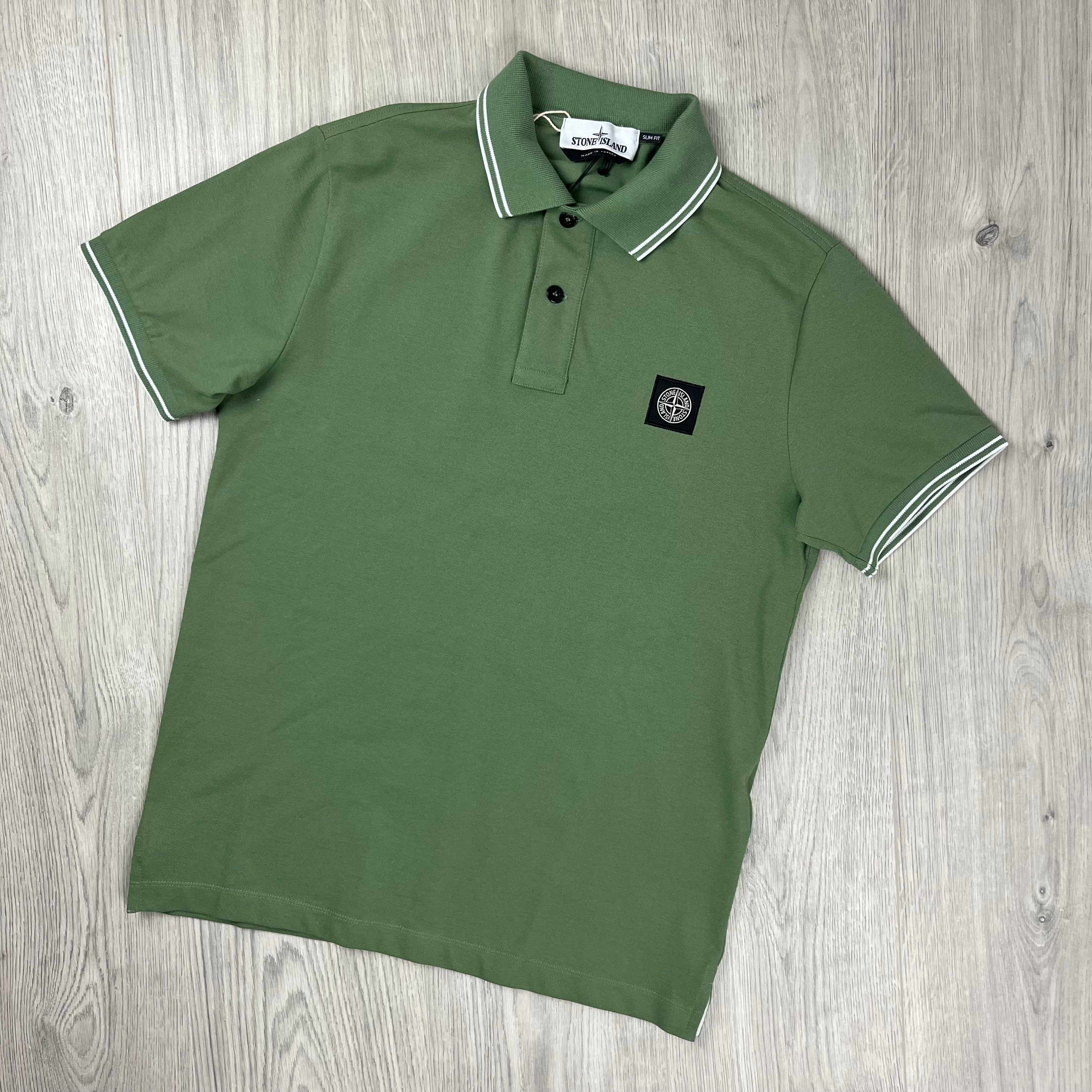 Stone Island Patch Polo Shirt - Sage