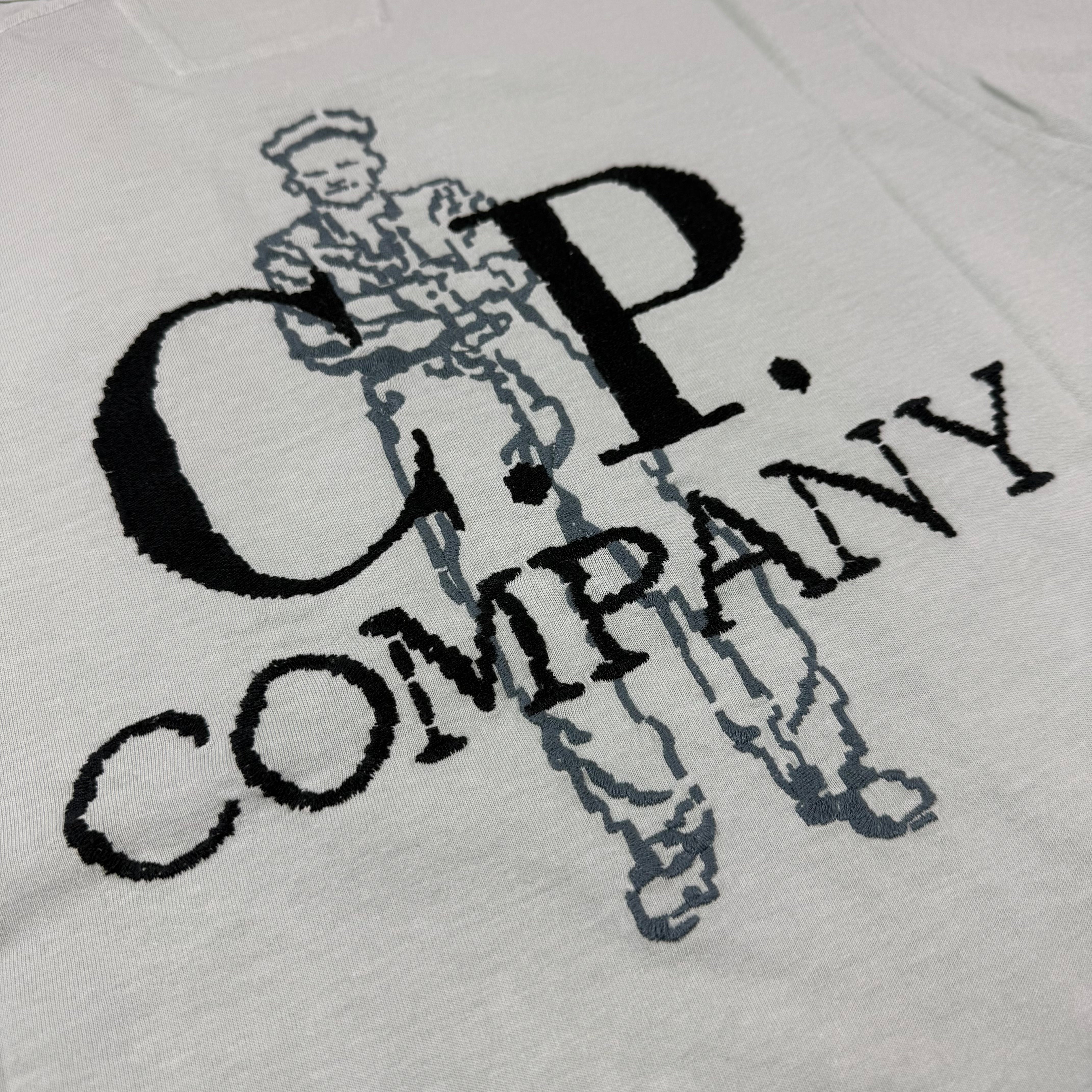 CP Company Embroidered Sailor T-Shirt - Misty Blue