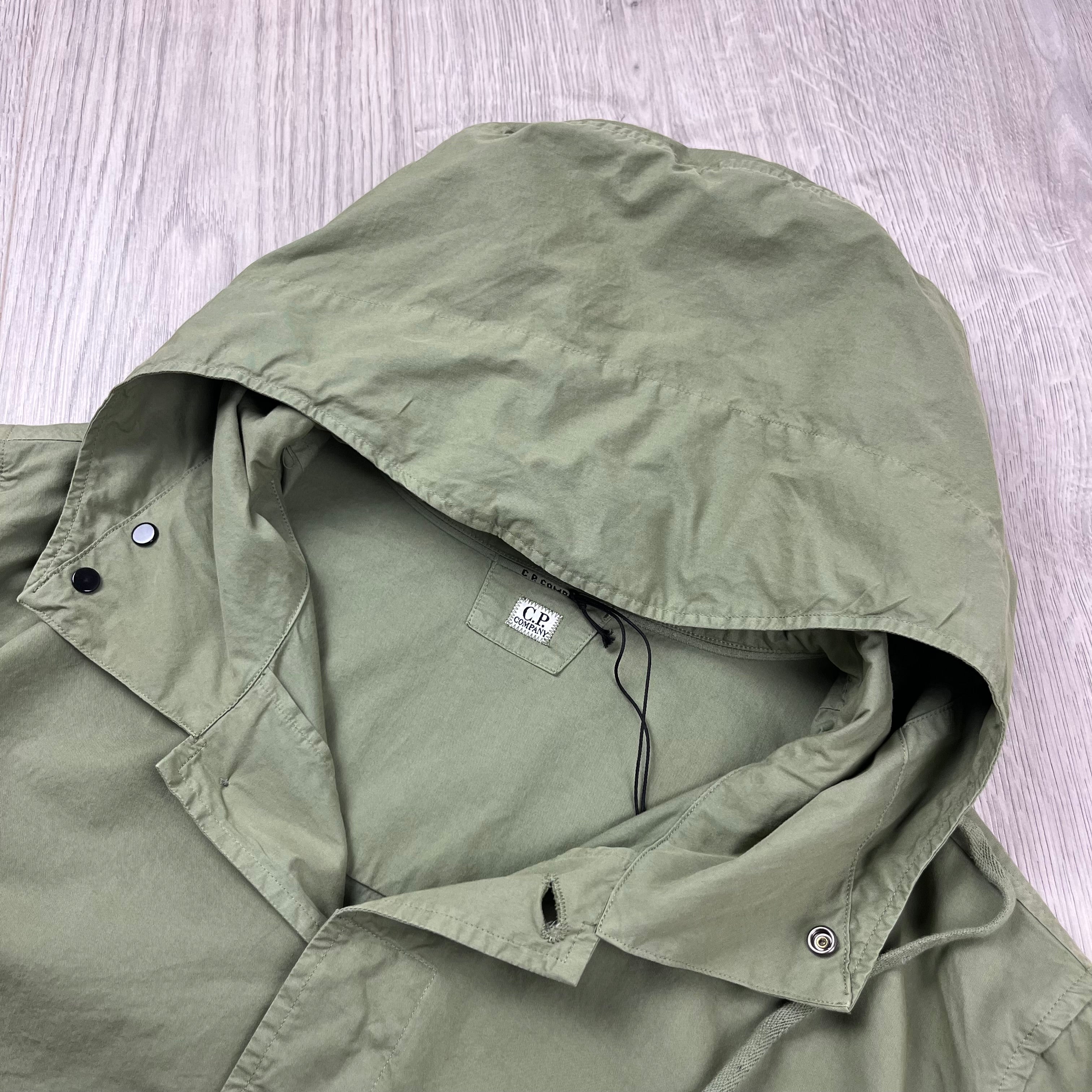 CP Company Hooded Overshirt - Green Banana