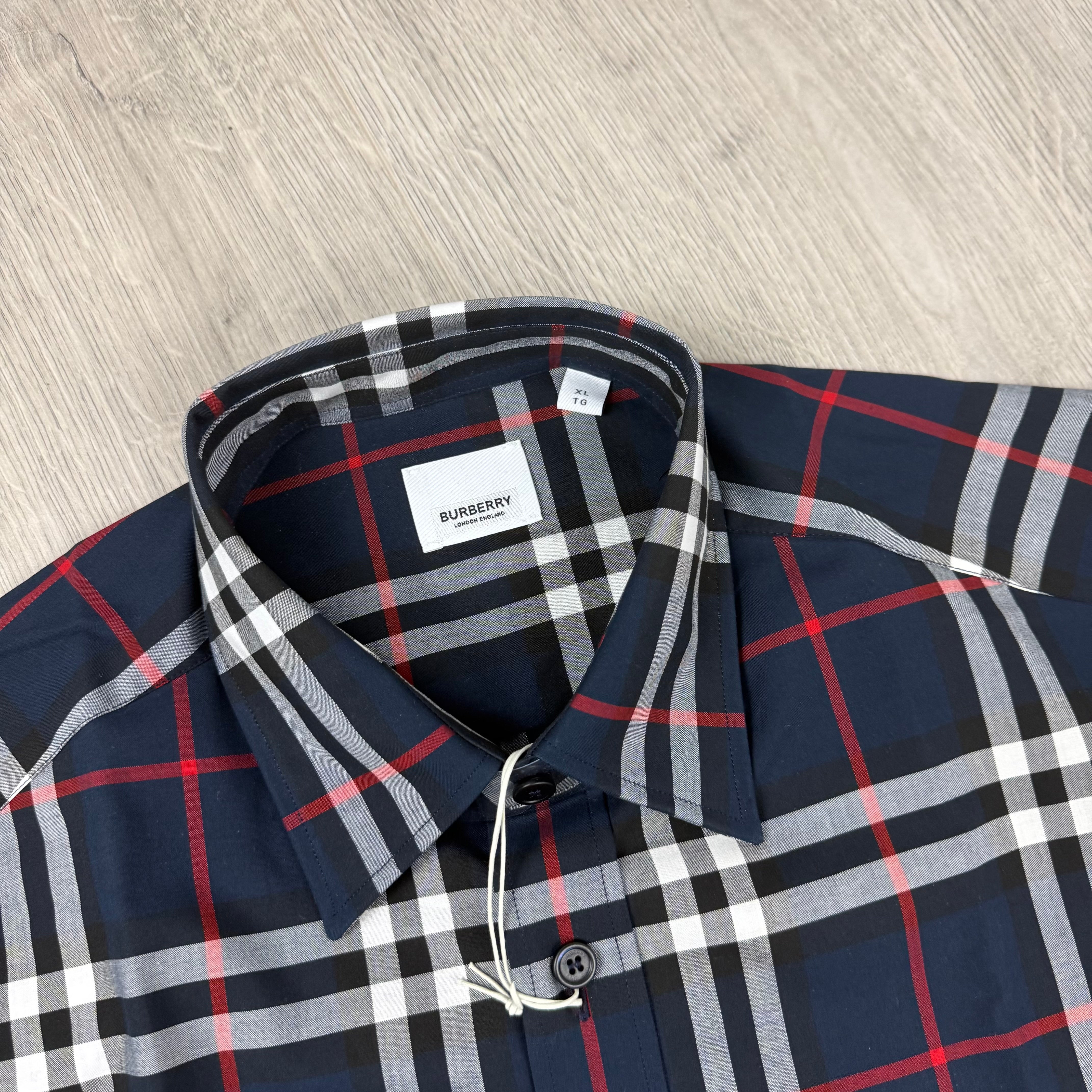 Burberry Check Shirt - Navy