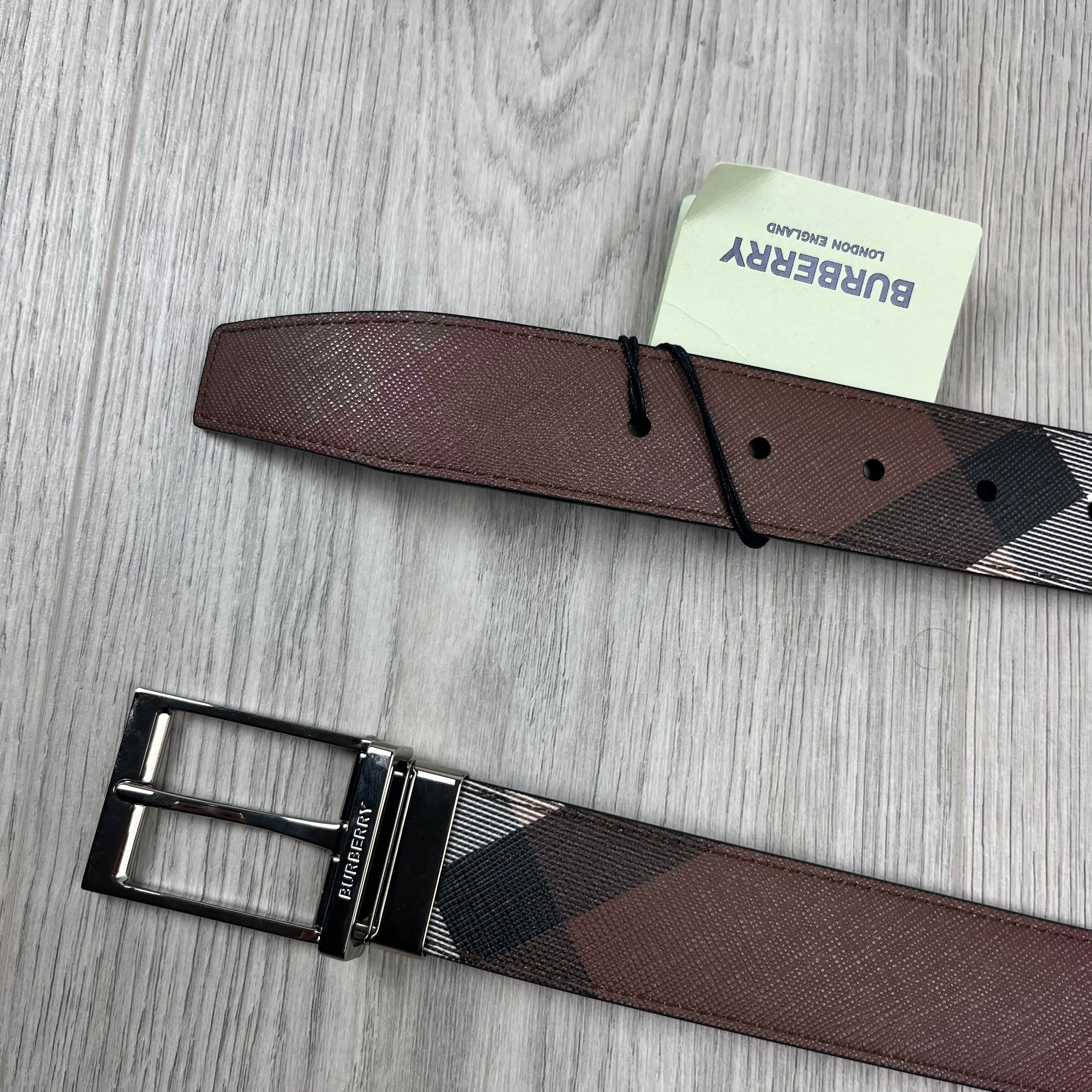 Burberry Reversible Louis Belt - Birch Brown