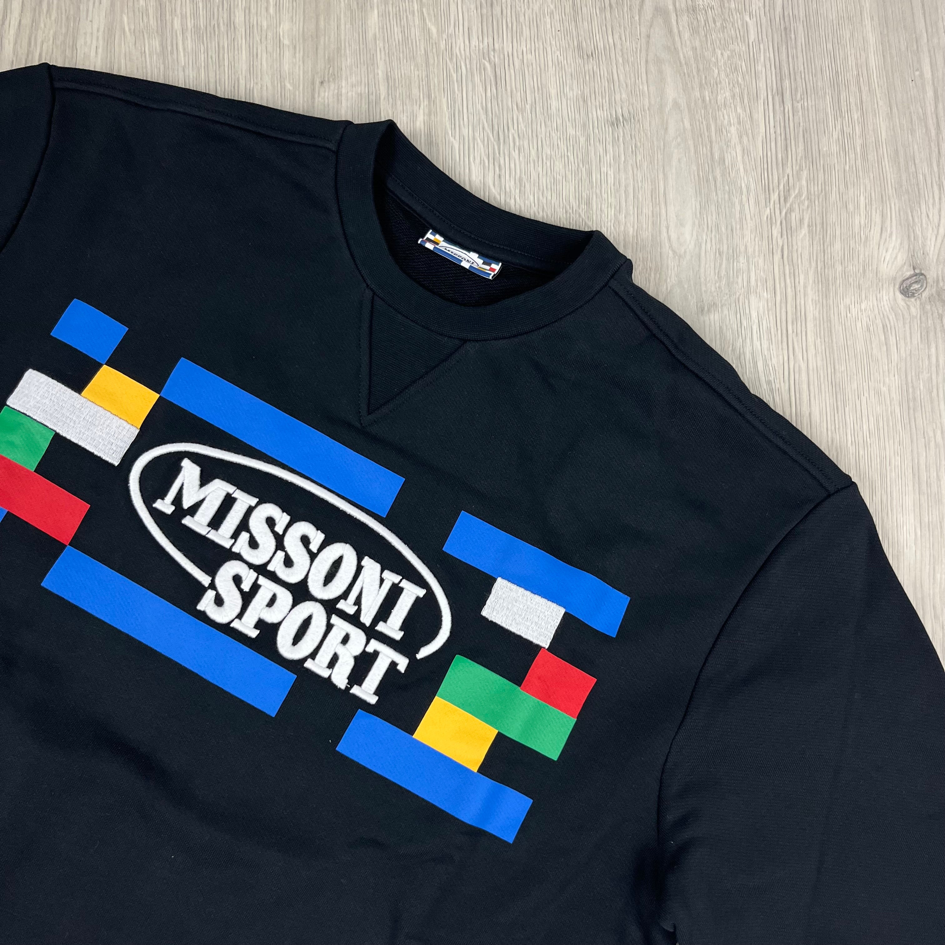 Men's Missoni Sport Sweatshirt in Black. On sale at Open Attire.