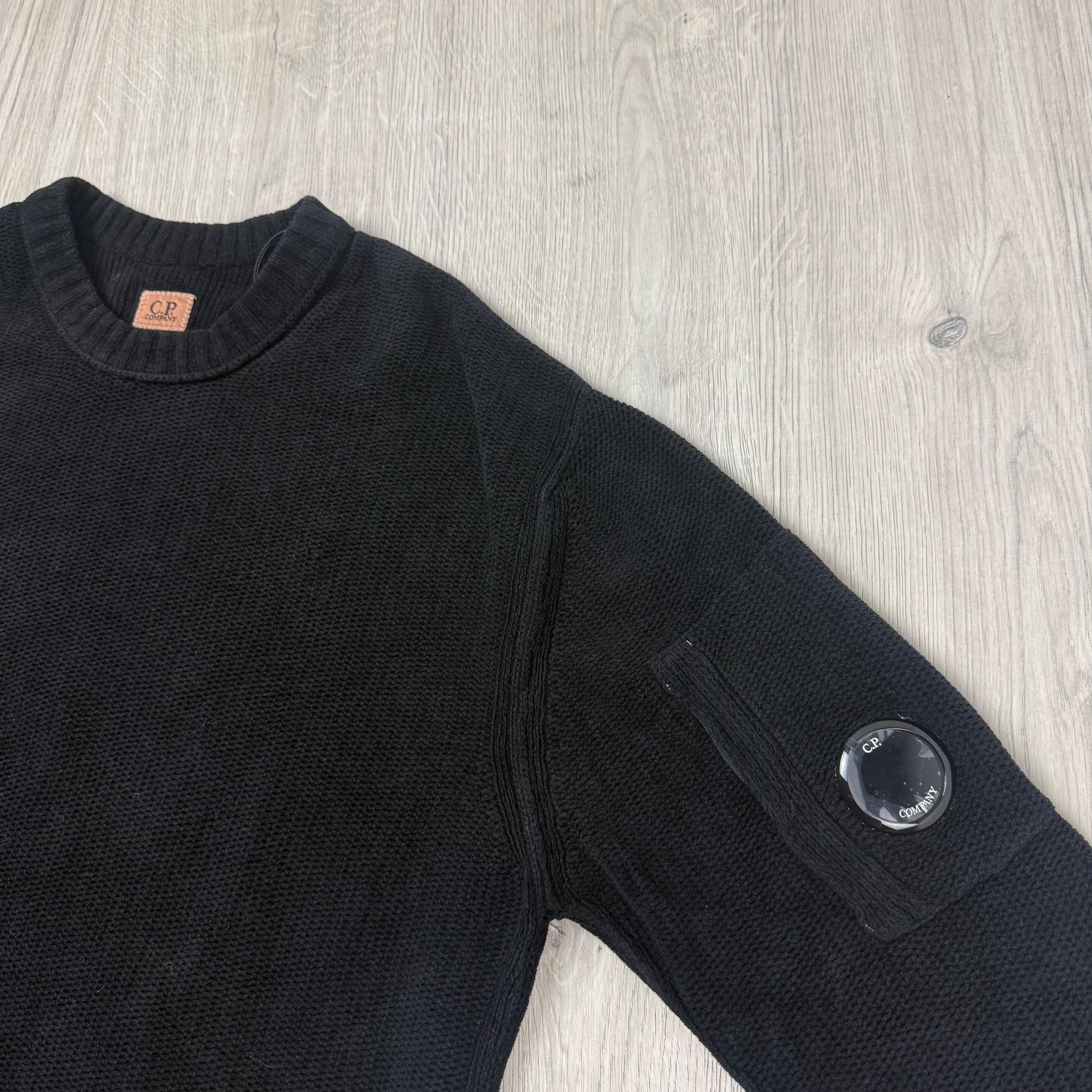 CP Company Chenille Knit Sweatshirt - Black