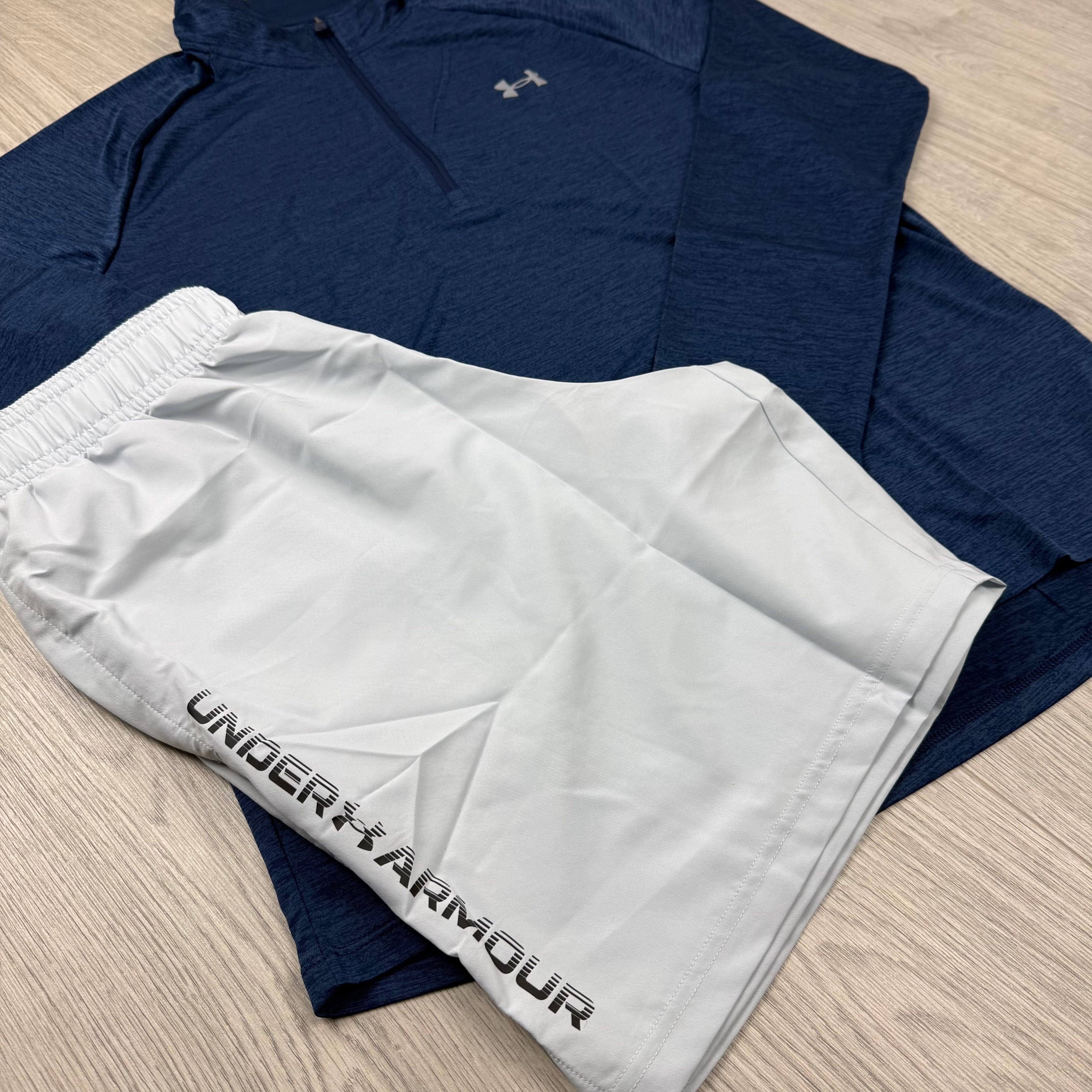 Under Armour Set - Steel Blue/Halo Grey