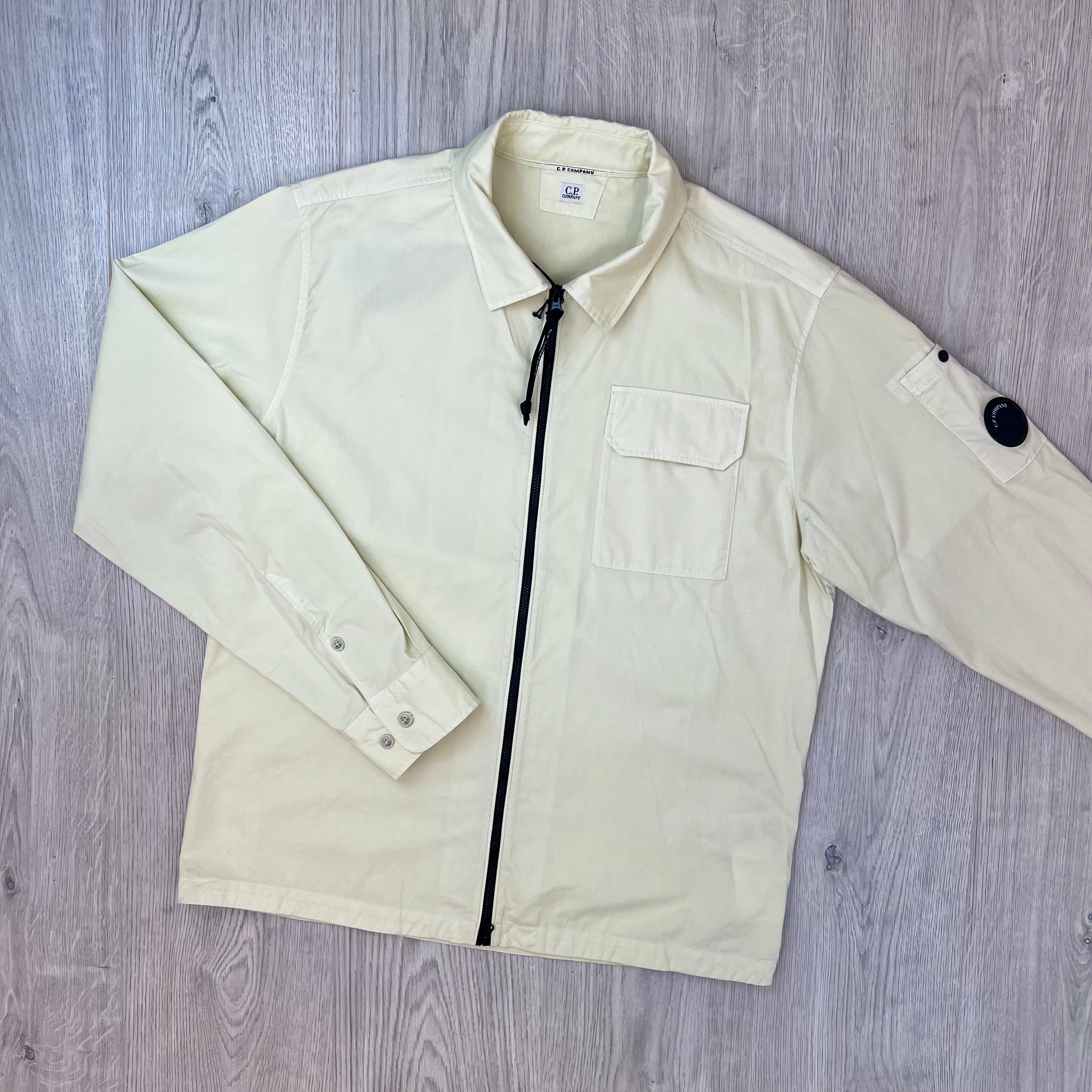 CP Company Zip Overshirt - Silver Birch