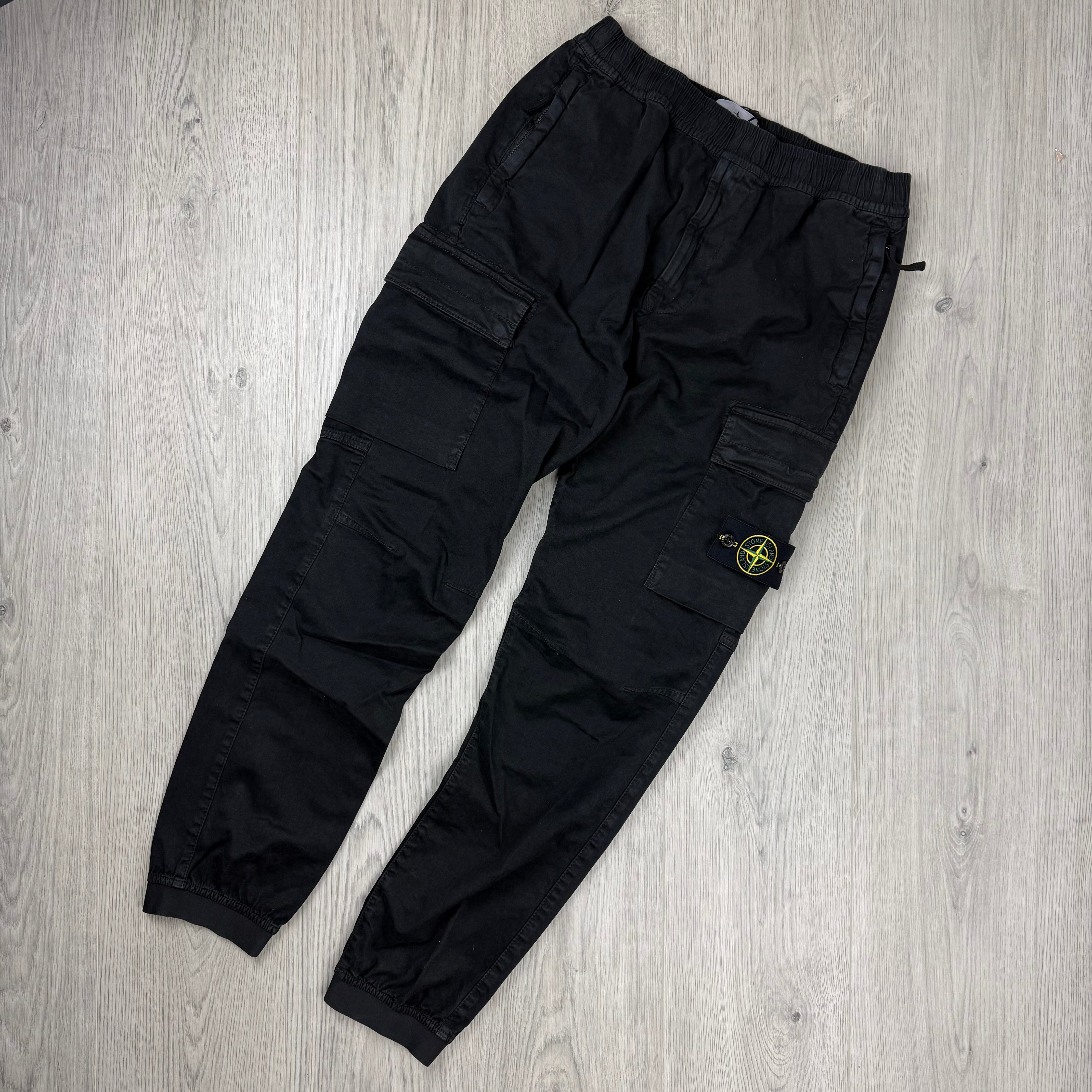 Stone Island Cargo Trousers - Black