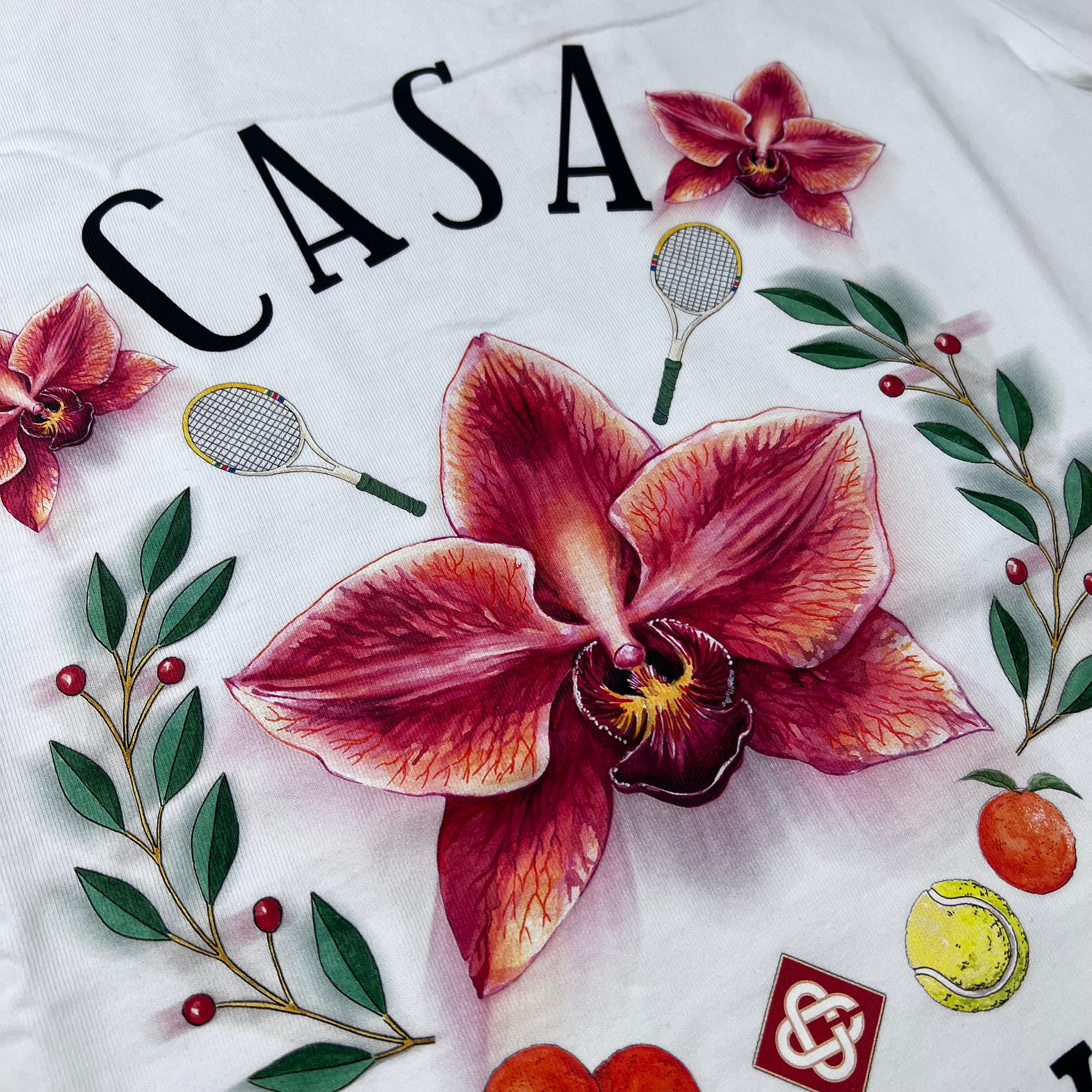Casablanca 'Casa Way Orchid' T-Shirt - White