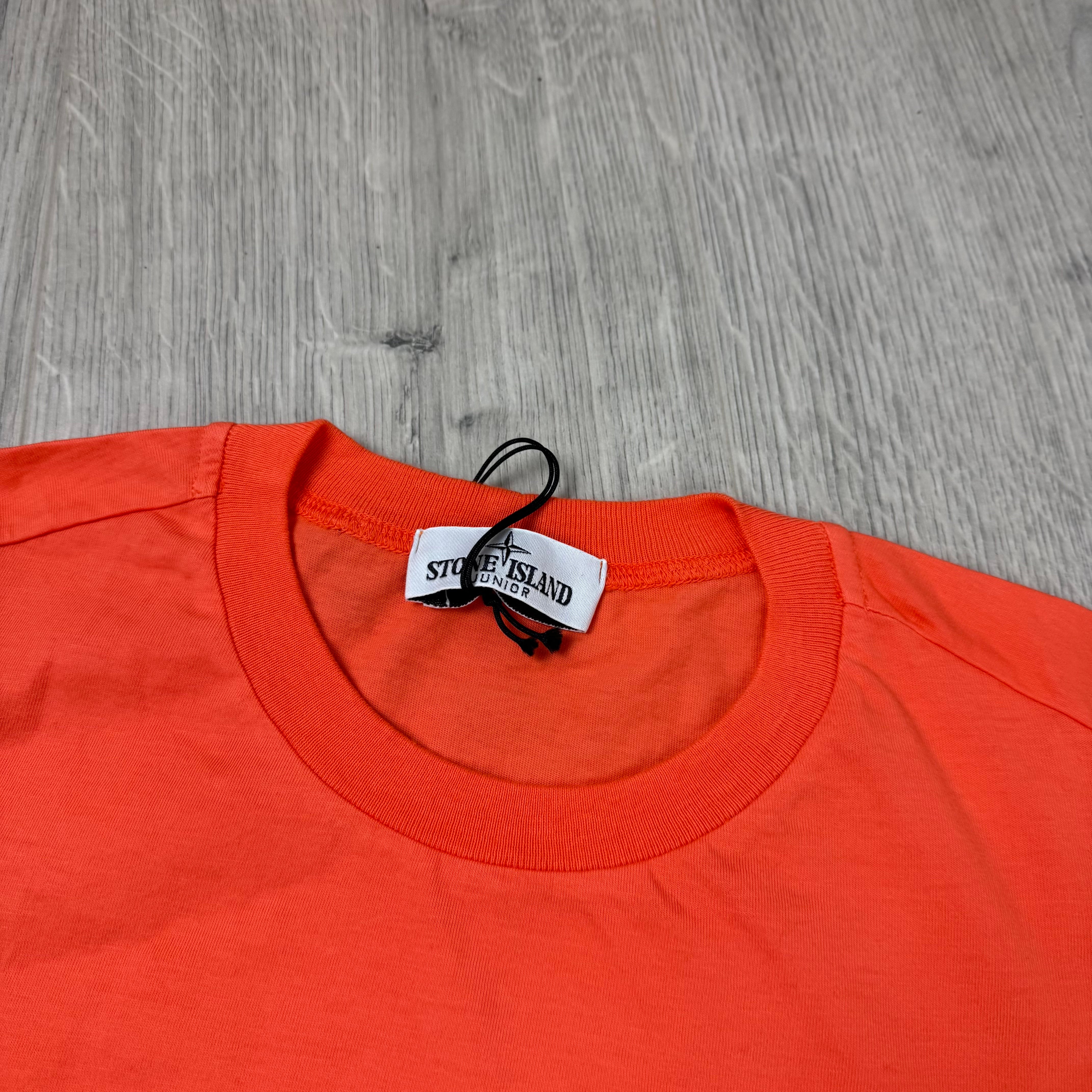 Stone Island Junior Patch T-Shirt - Orange