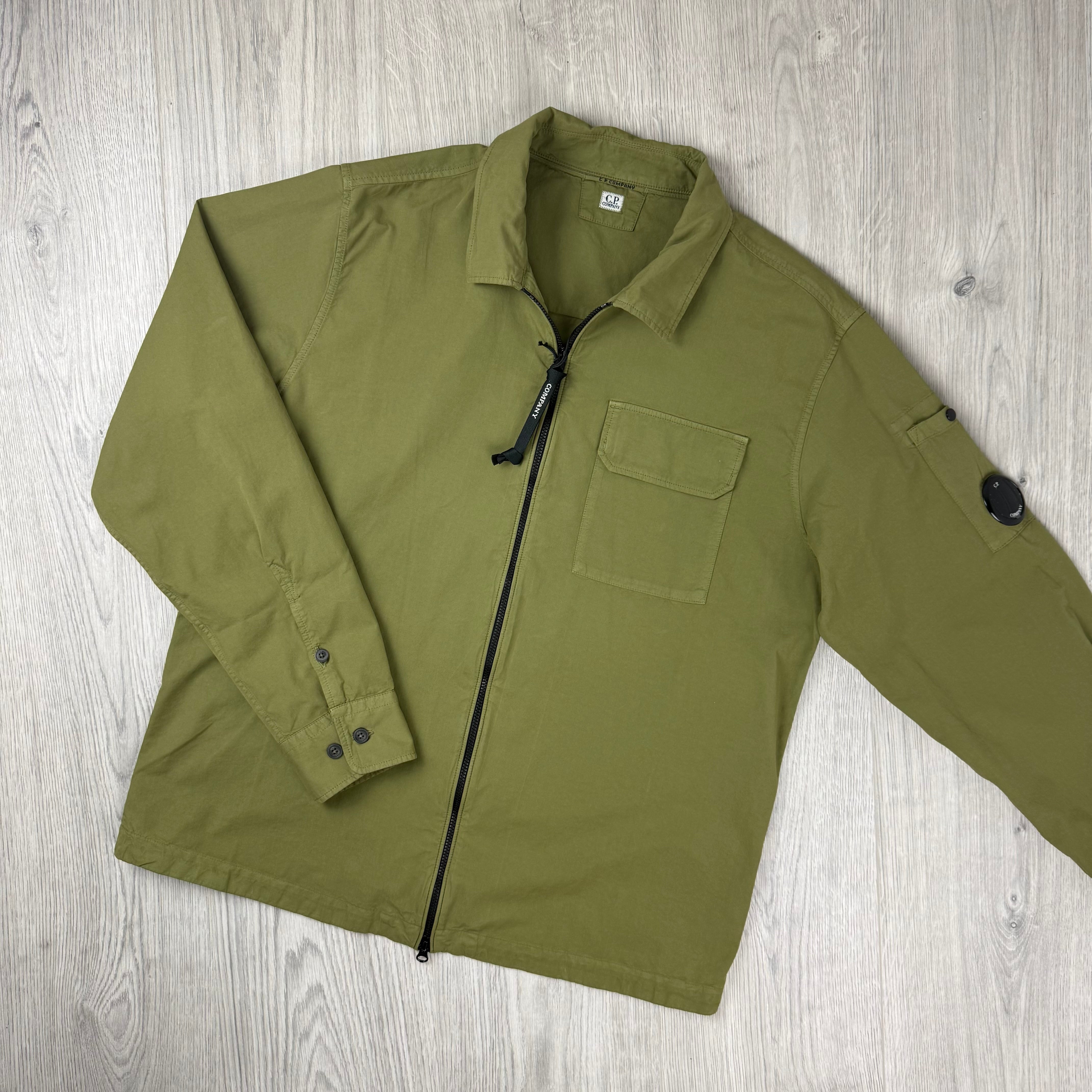 CP Company Zip Overshirt - Dried Herb