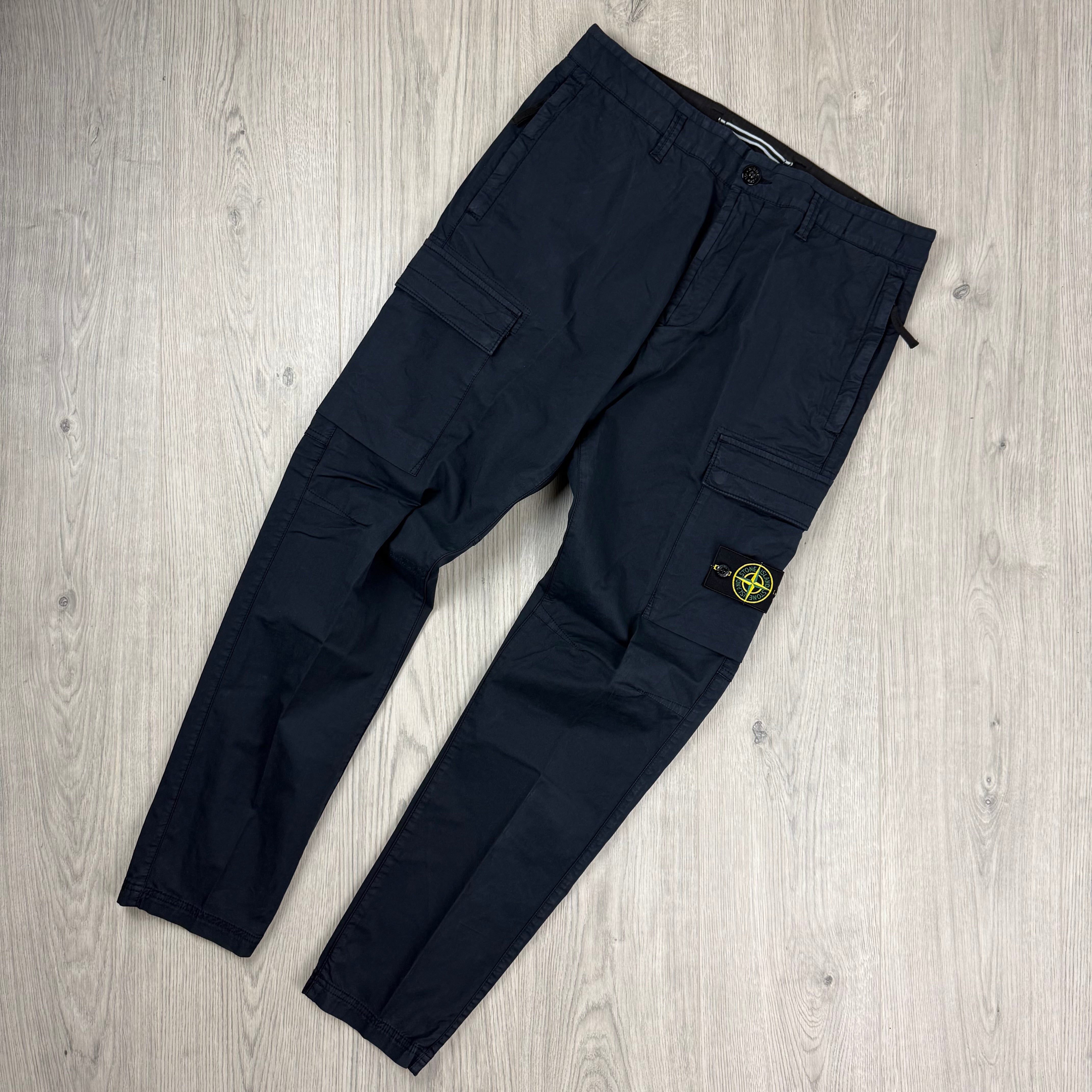 Stone Island Supima Cargo Trousers - Navy