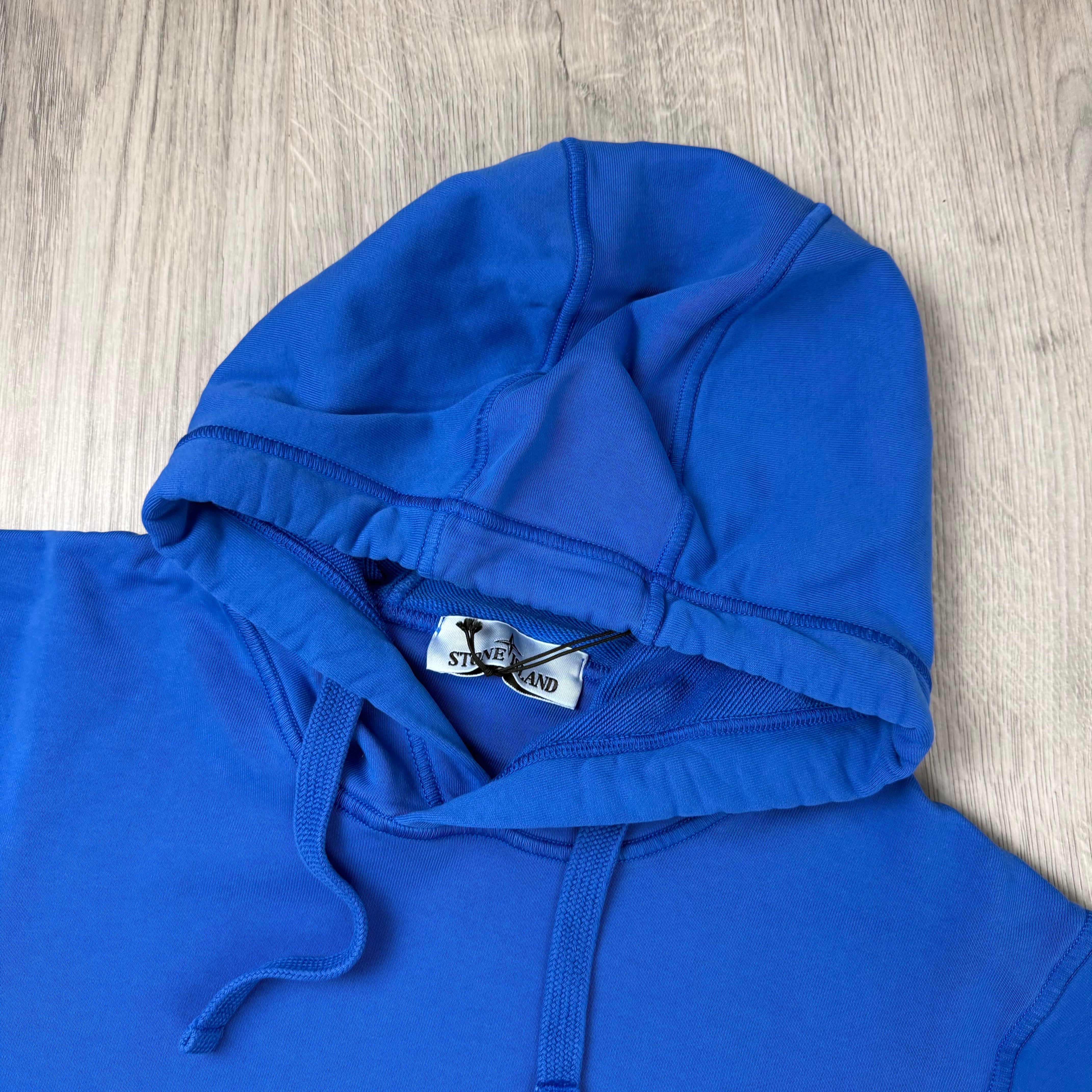 Stone Island Dyed Hoodie - Bright Blue