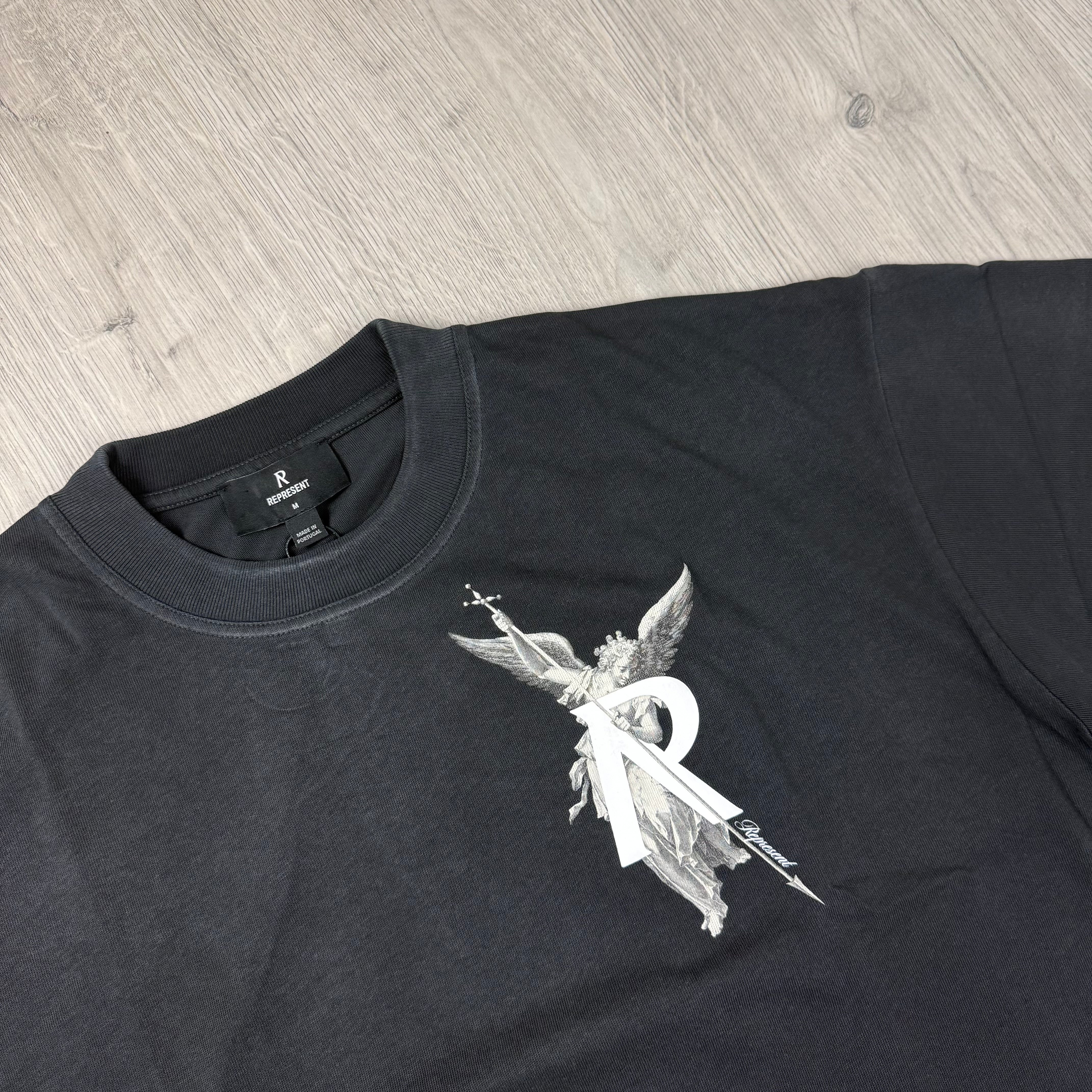 Represent 'Archangel' T-Shirt - Stained Black