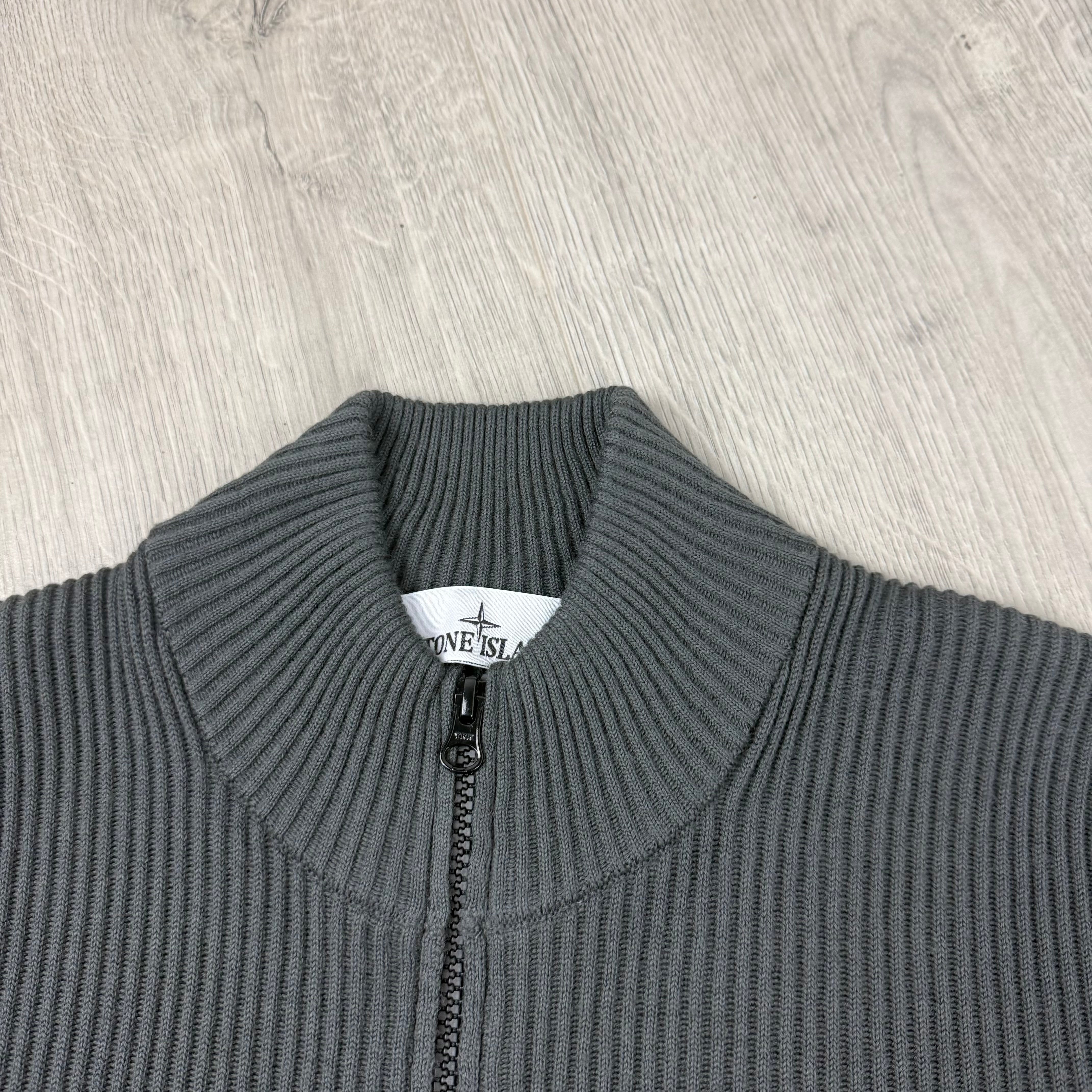 Stone Island Knit Rib Fleece - Lead Grey