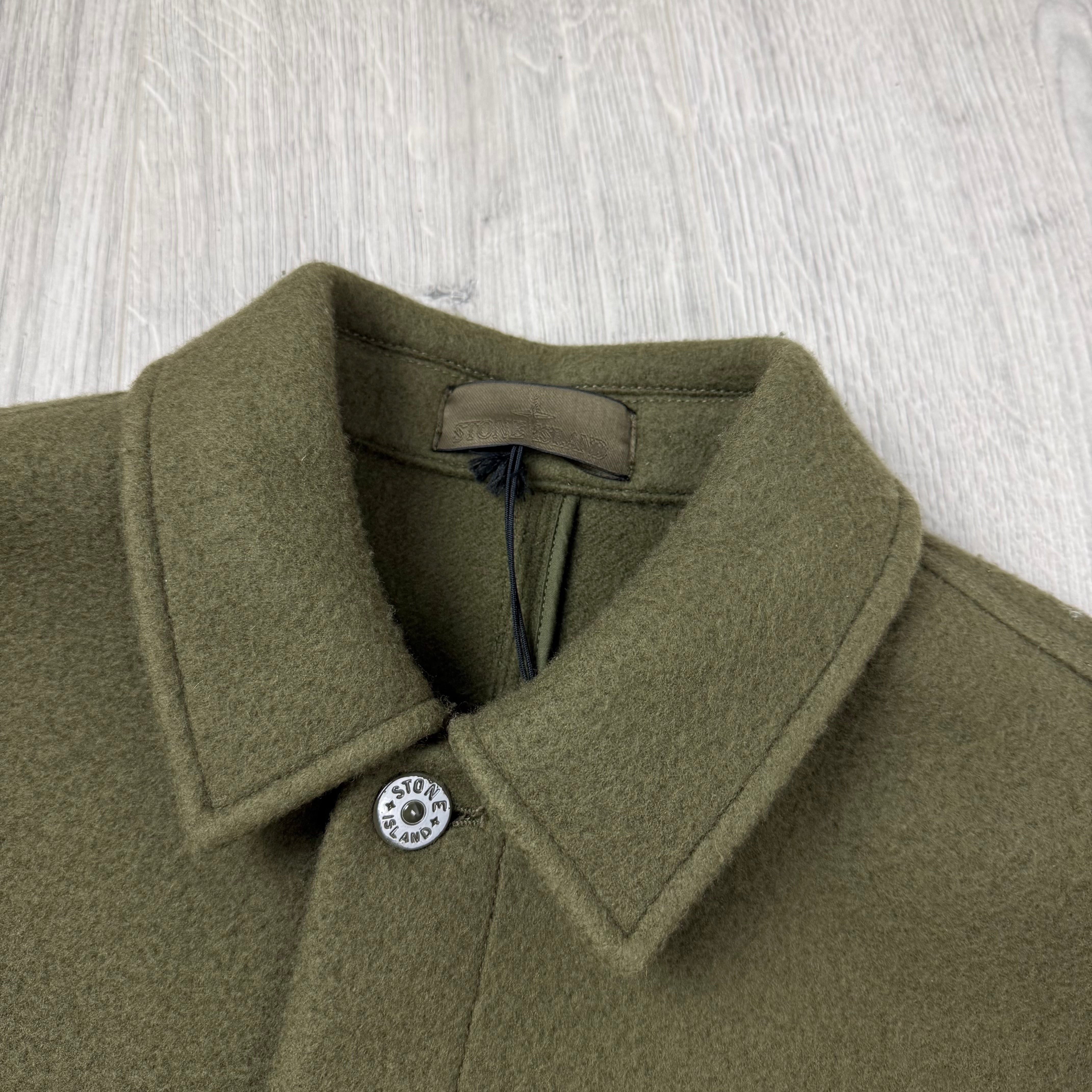 Stone Island Ghost Melton Jacket - Military