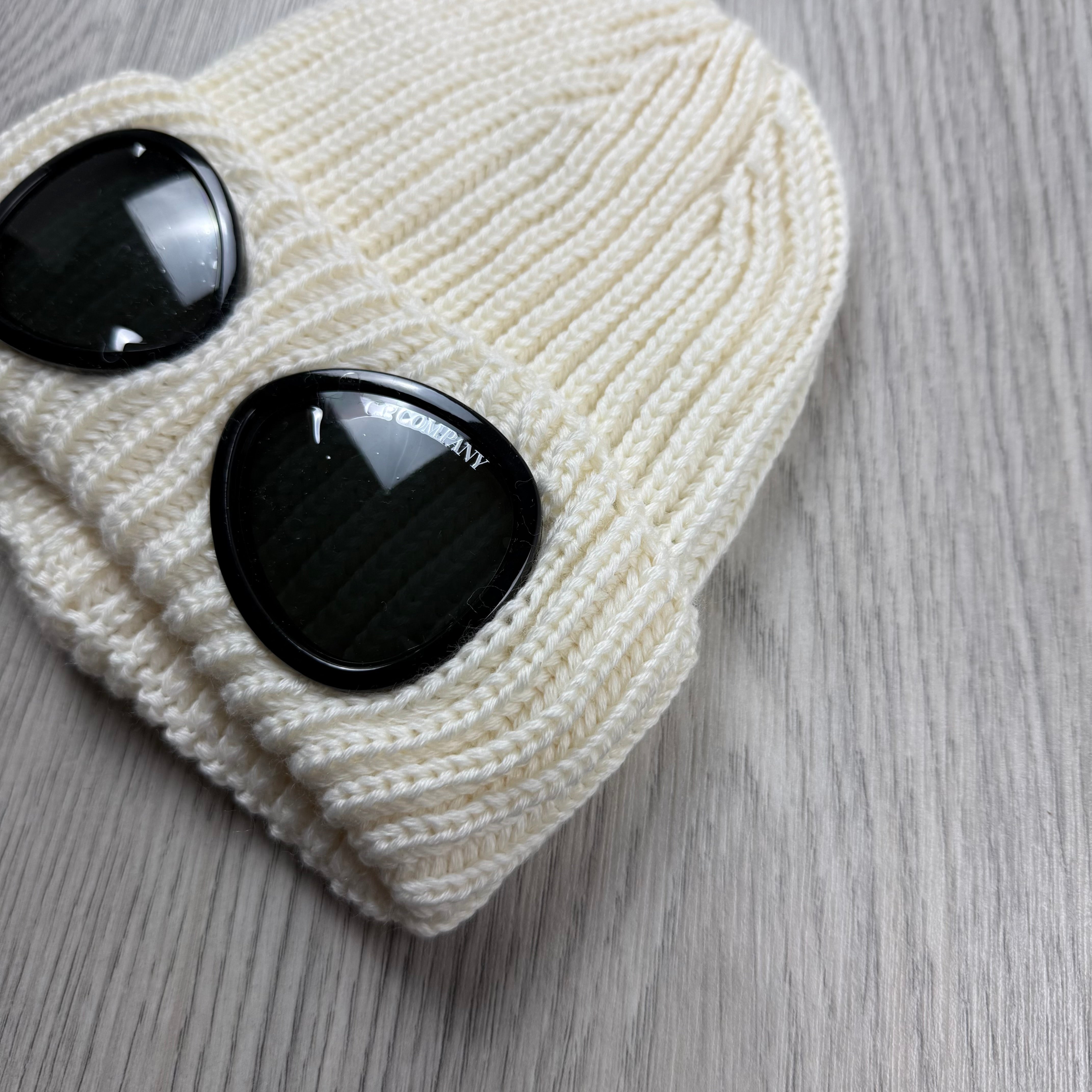 CP Company Junior Goggle Beanie - White
