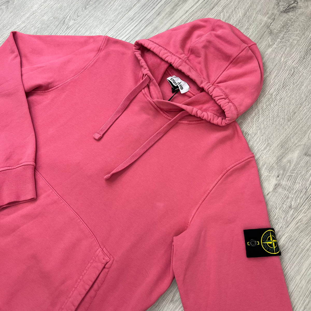 Stone Island Dyed Hoodie - Geranium