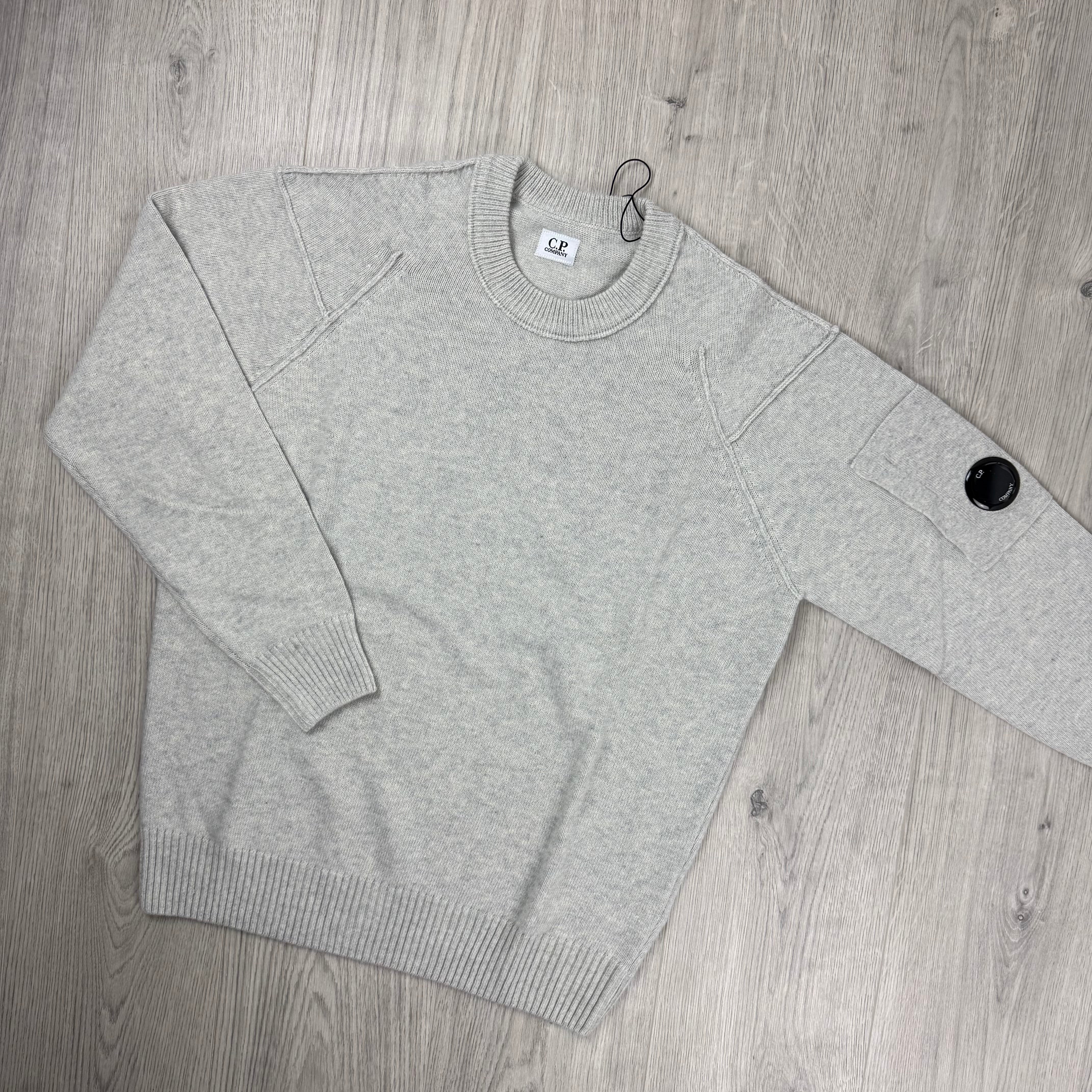 CP Company Knit Sweatshirt - Off White Melange
