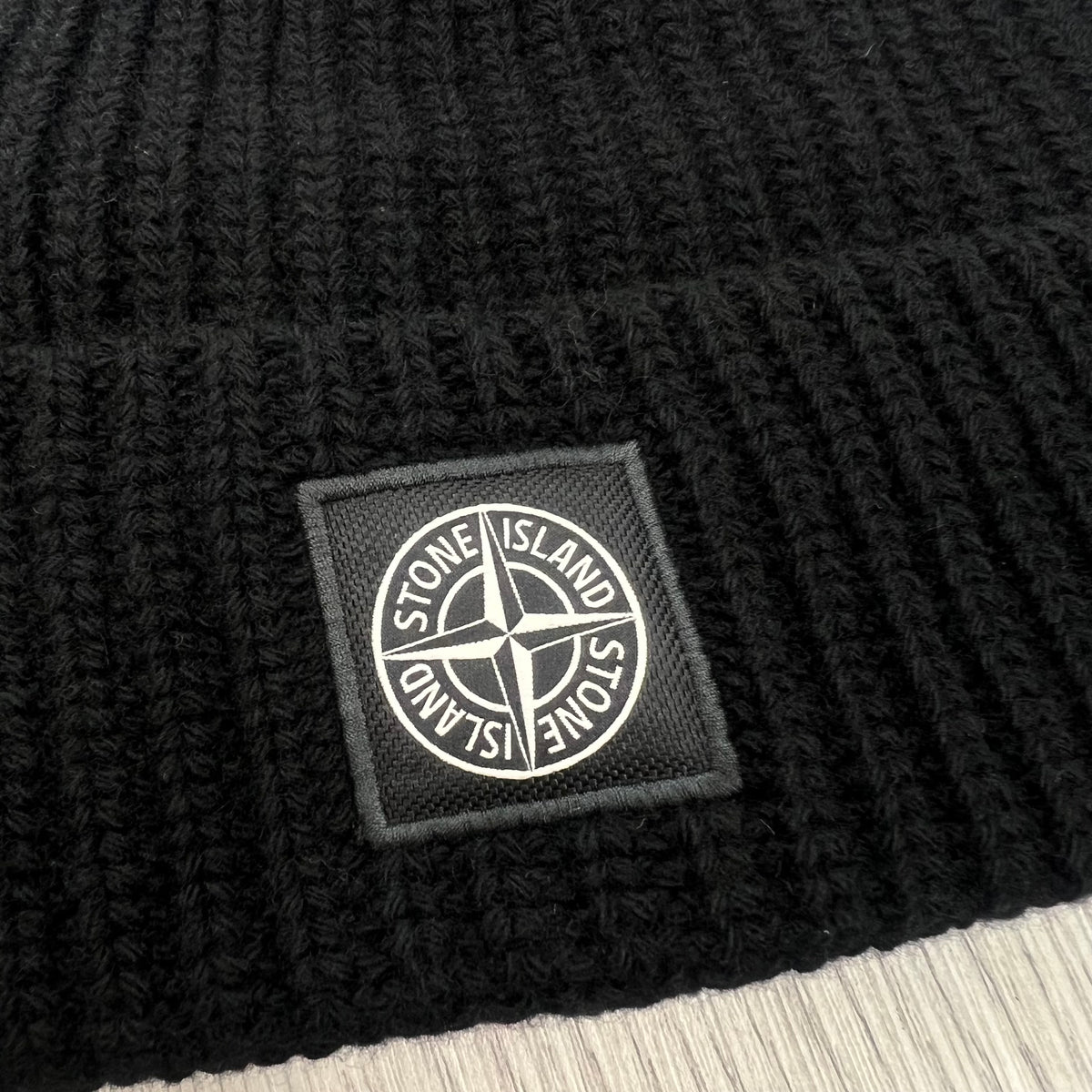 Stone Island Wool Beanie - Black