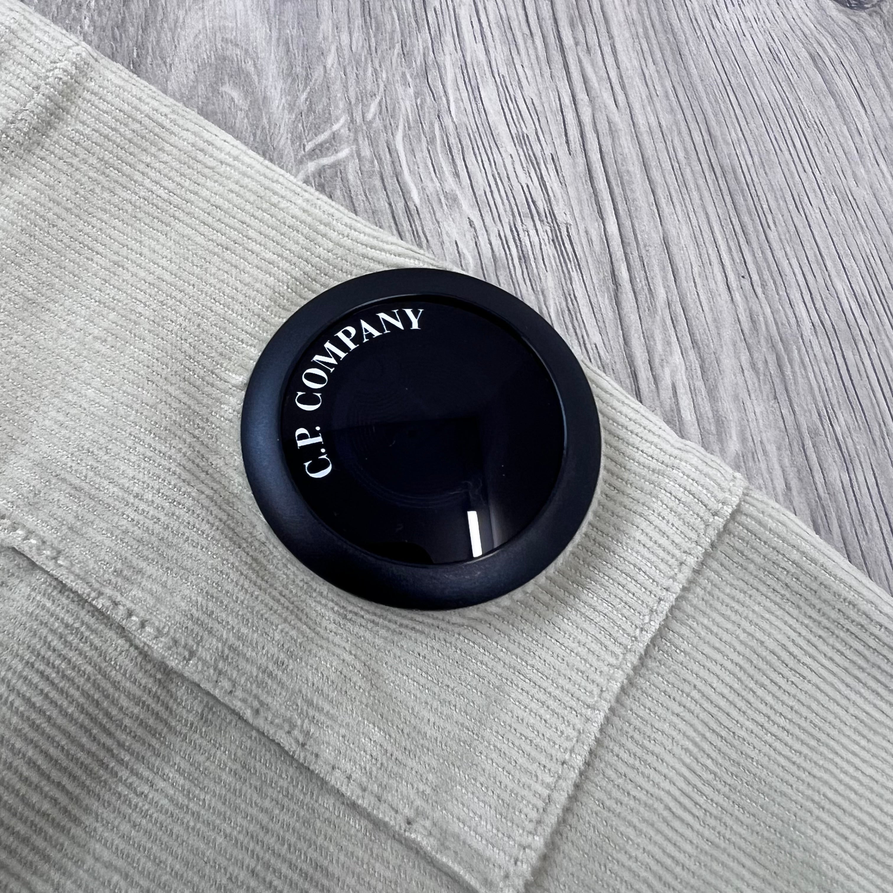 CP Company Corduroy Overshirt - Silver Birch